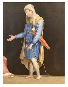 Set of Three Michelangelo Maestri Gouache on Paper