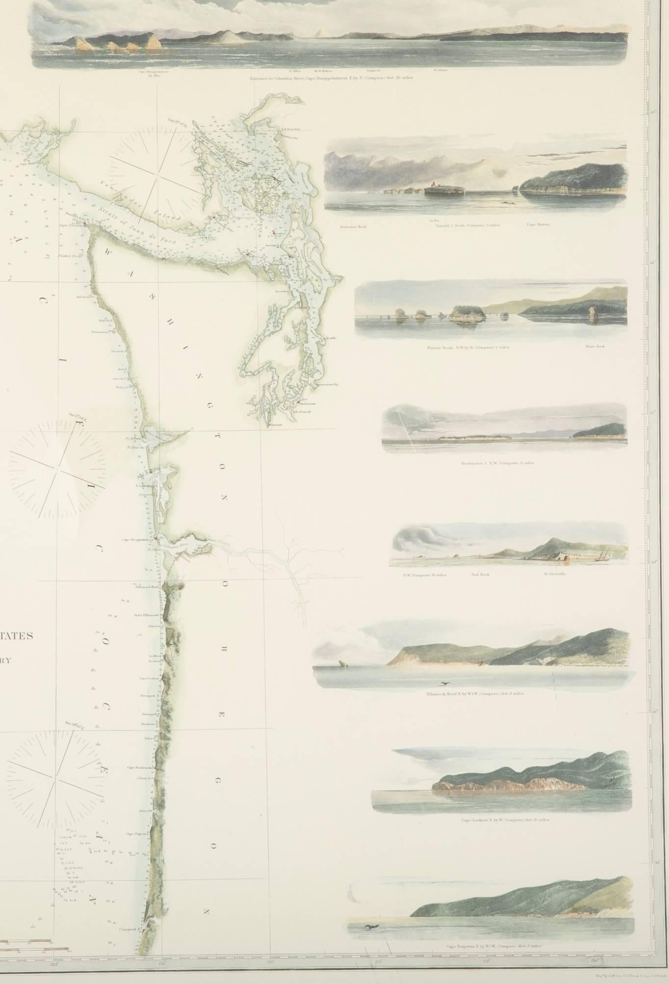 American Set of Three Mid 19th Century Charts of the California Coast