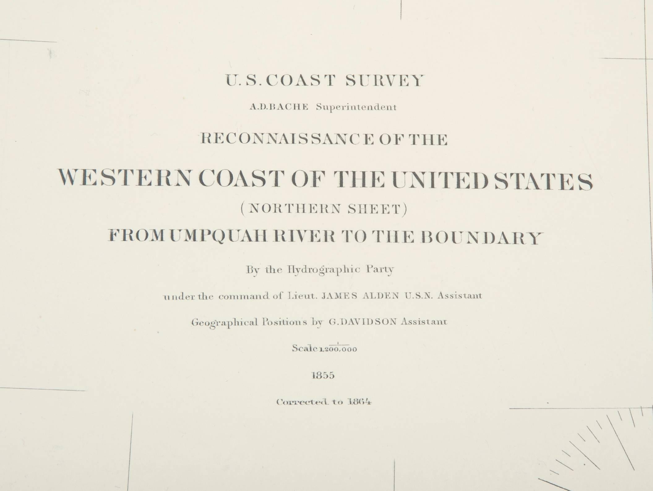 Set of Three Mid 19th Century Charts of the California Coast 1