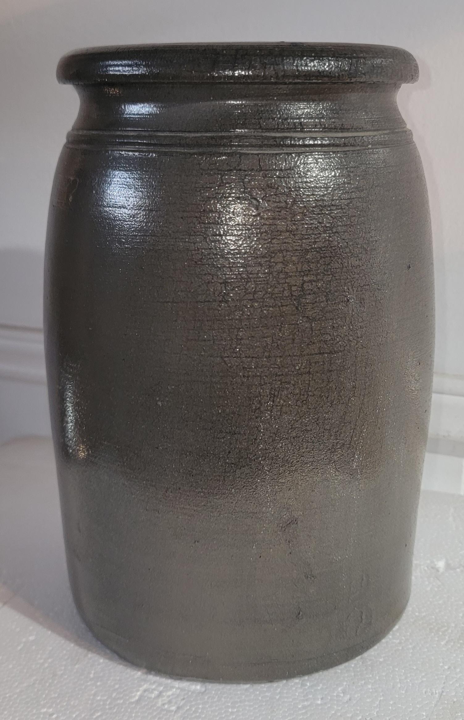 Set of Three Mid 19thc Pottery Jars Set of Three For Sale 1