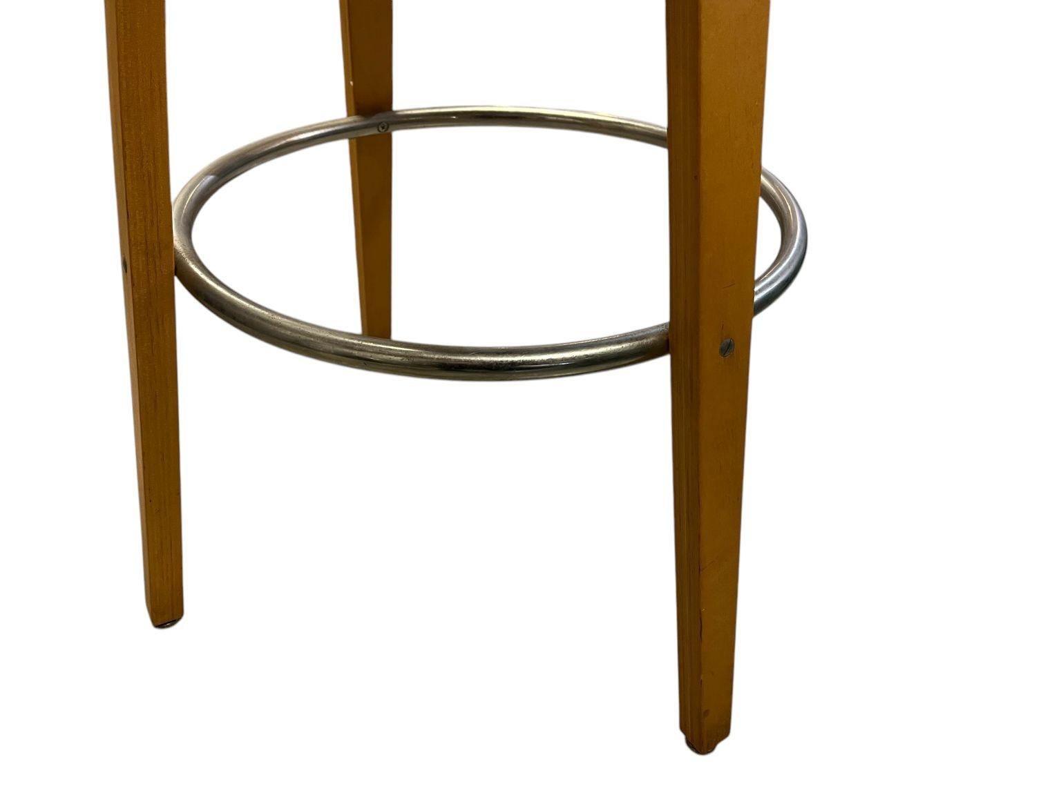 Set Of Three Mid Century Bar Stools By Thonet Circa 1950’s For Sale 4