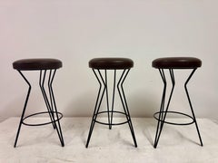 Set of Three Mid Century Bar Stools
