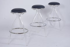 Set of Three Midcentury Bar Stools