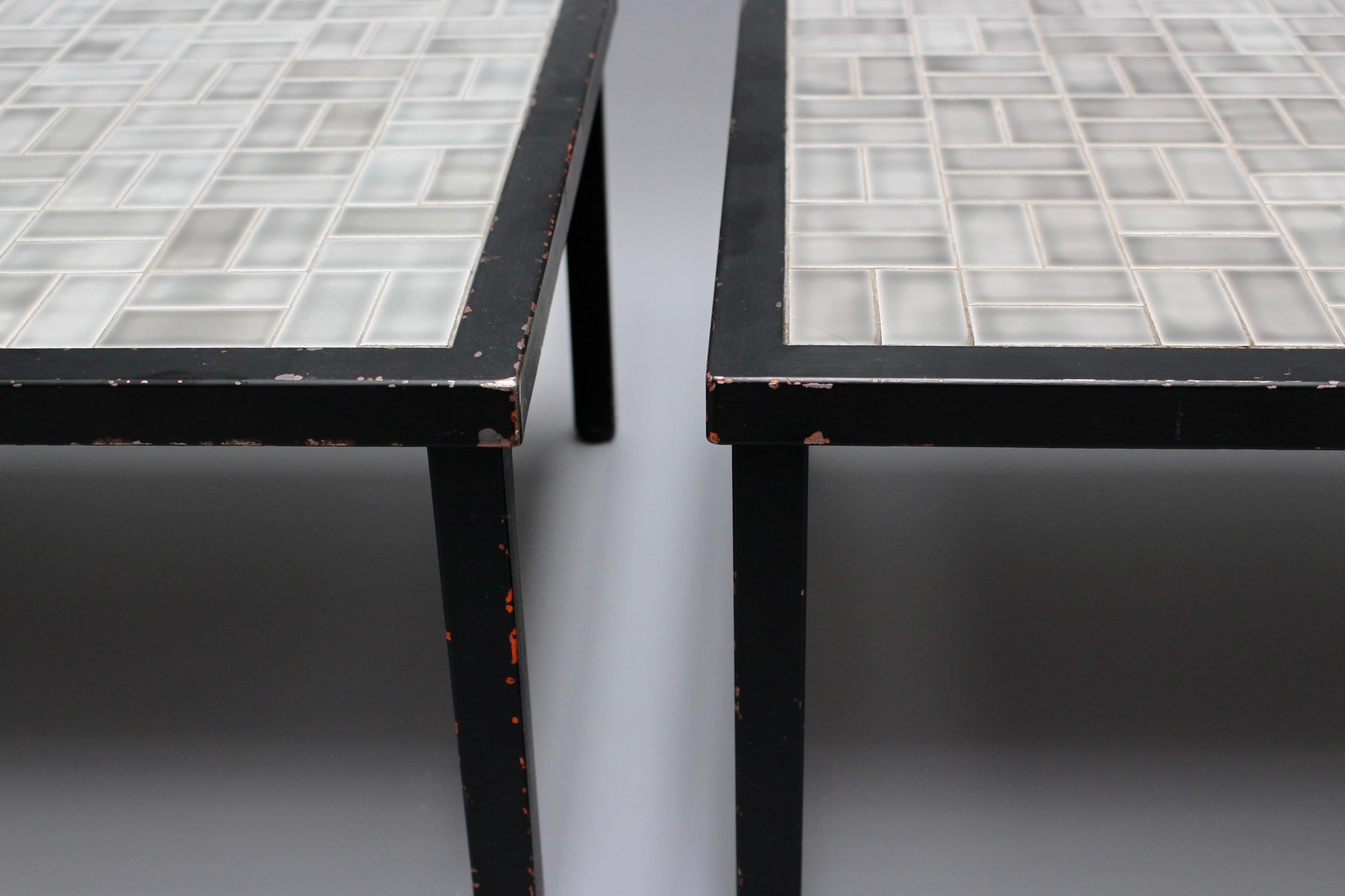 Set of Three Mid-Century French Tiled Tables 'circa 1960s' For Sale 11