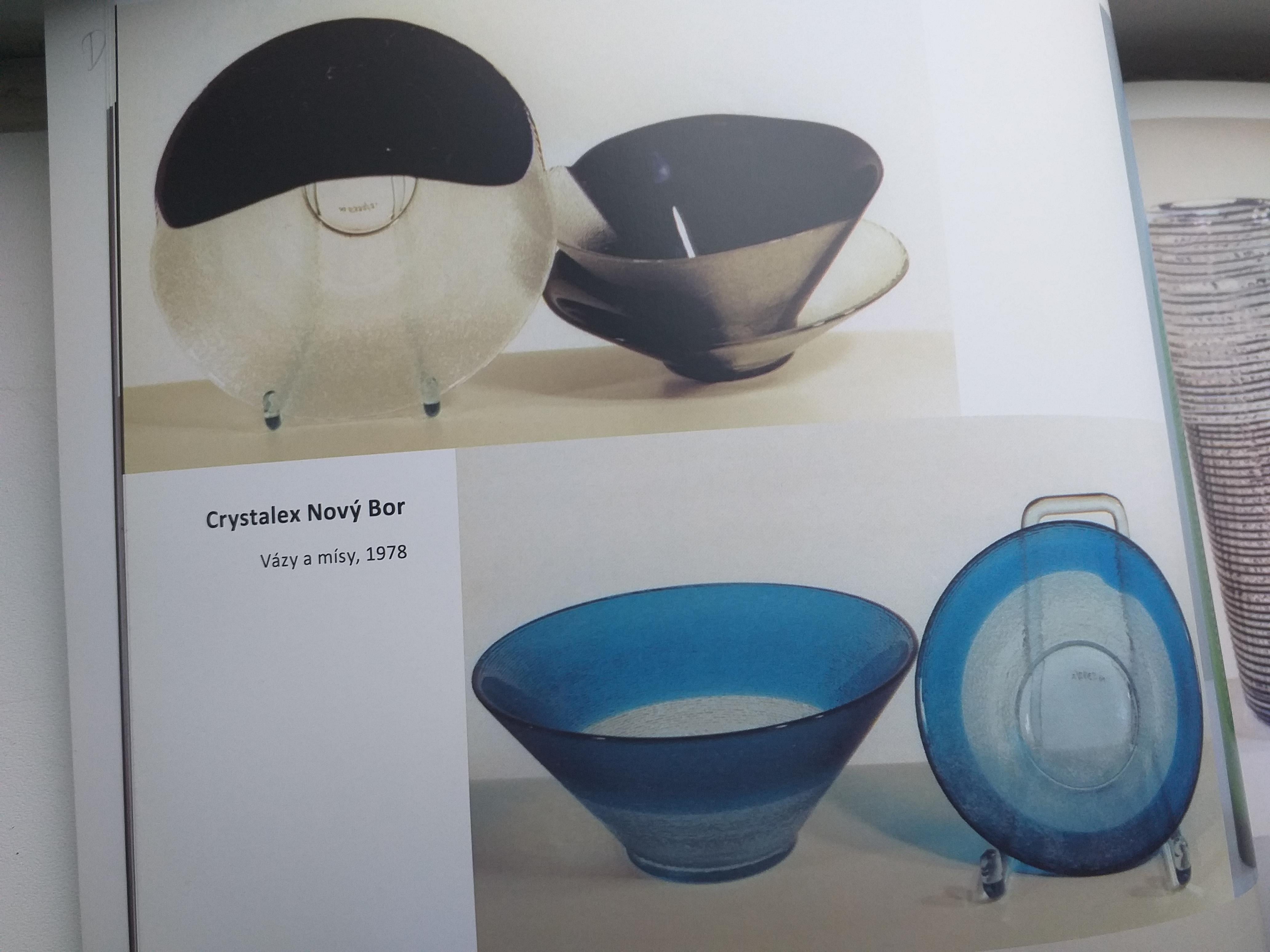 Set of Three Midcentury Glass Bowls Designed by Jiri Suhajek, 1970s 1