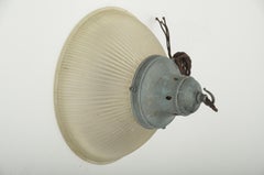 Set of Three Midcentury Holophane Pendant Lamps, England, circa 1930