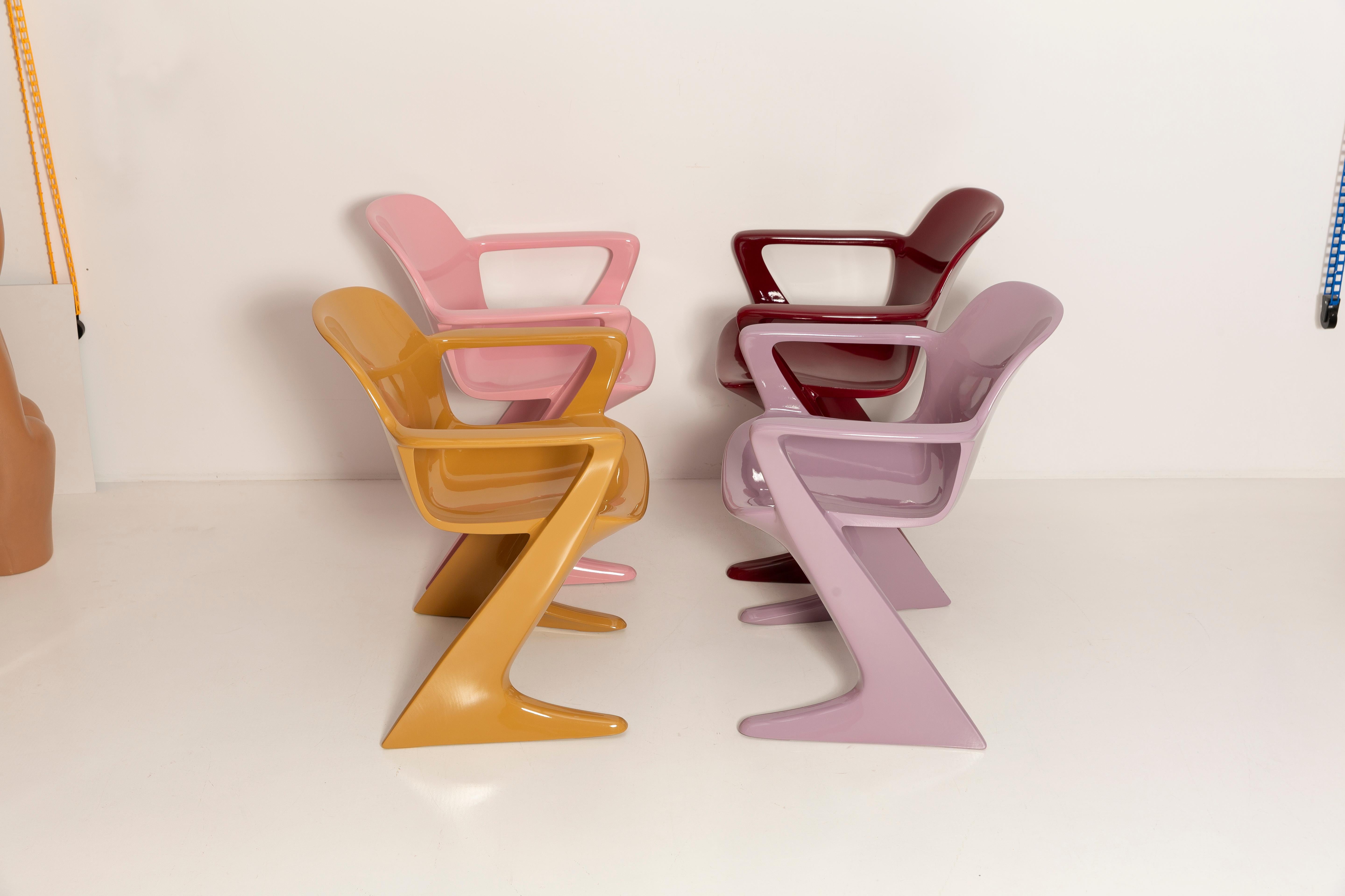 Set of Three Mid Century Kangaroo Chairs, Ernst Moeckl, Germany, 1968 For Sale 3