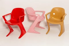 Satz von drei Kangaroo-Stühlen aus der Mitte des Jahrhunderts, Ernst Moeckl, Deutschland, 1968