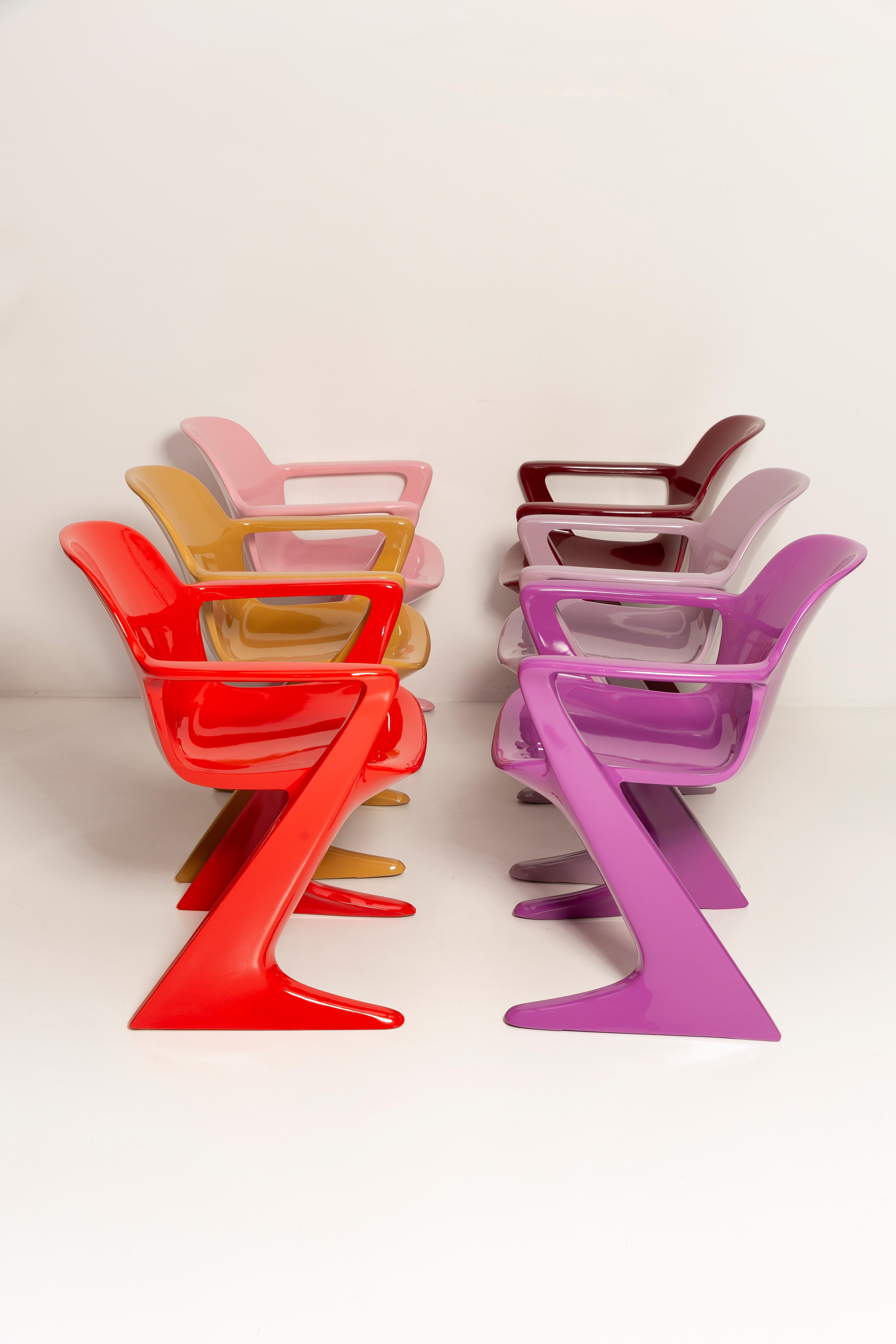Fiberglass Set of Three Mid Century Kangaroo Chairs, Ernst Moeckl, Germany, 1968 For Sale
