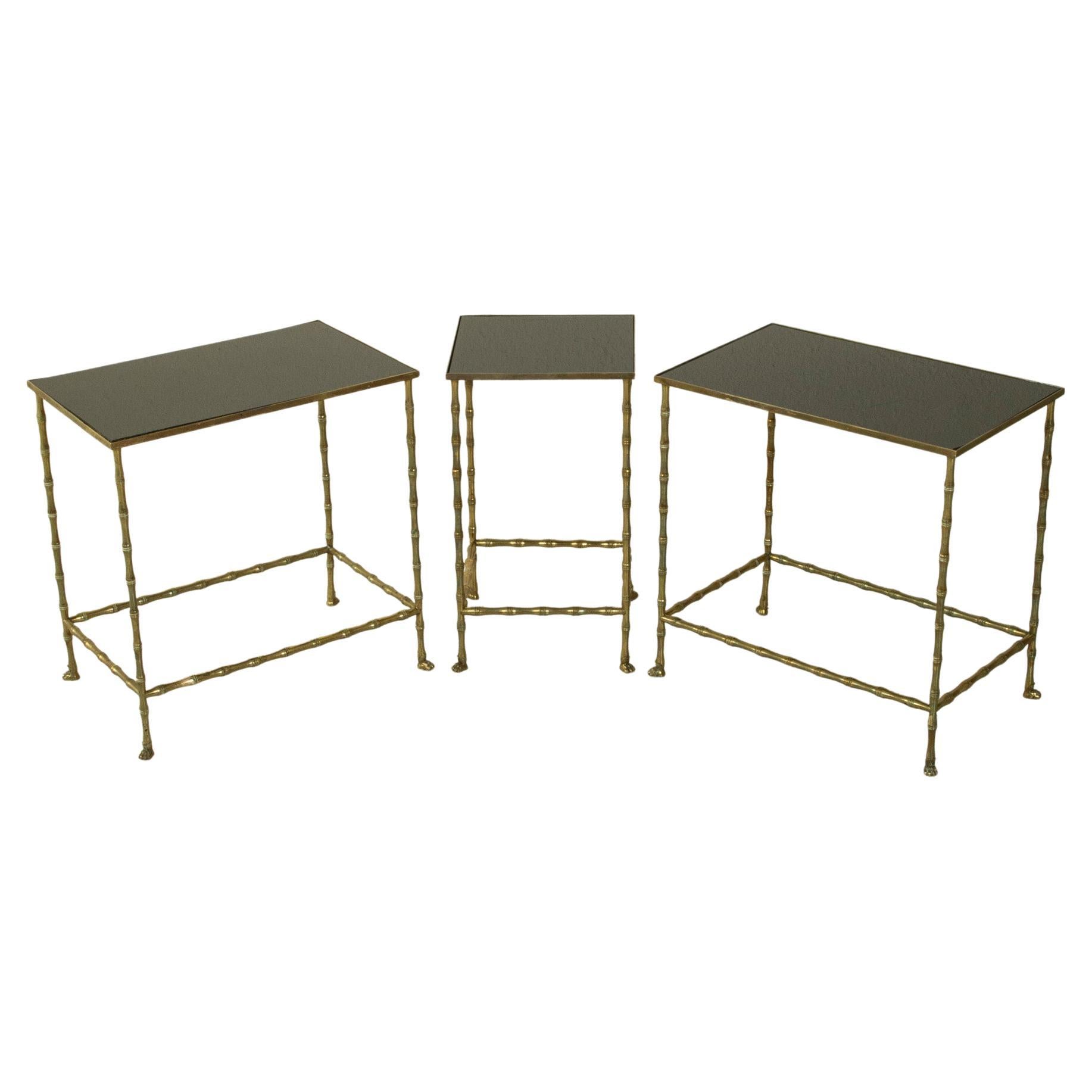 Set of Three Hexagonal Cluster Side Tables For Sale at 1stDibs