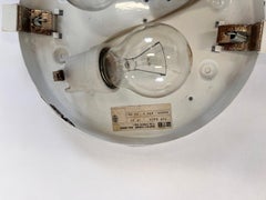 Satz von drei Milk Glass Flush Mounts oder Lights aus der Mitte des Jahrhunderts, Tschechoslowakei