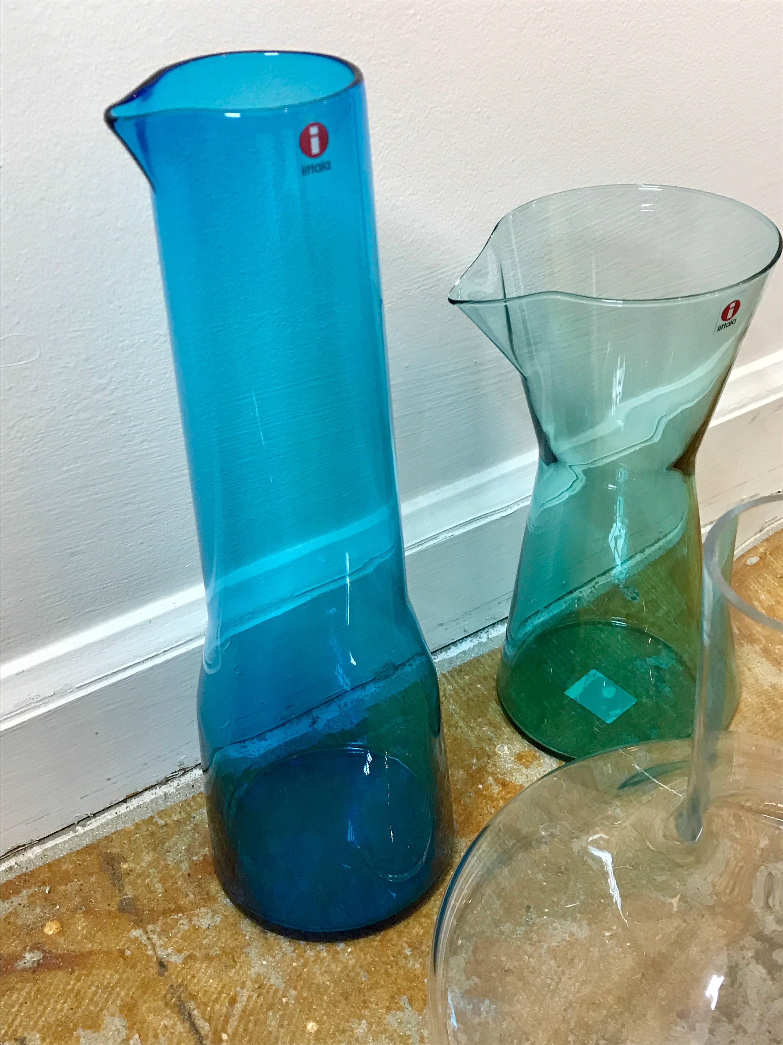 Set of Three Mid-Century Modern Iittala Decanters by Kaj Franck, Finland In Good Condition In Bedford Hills, NY