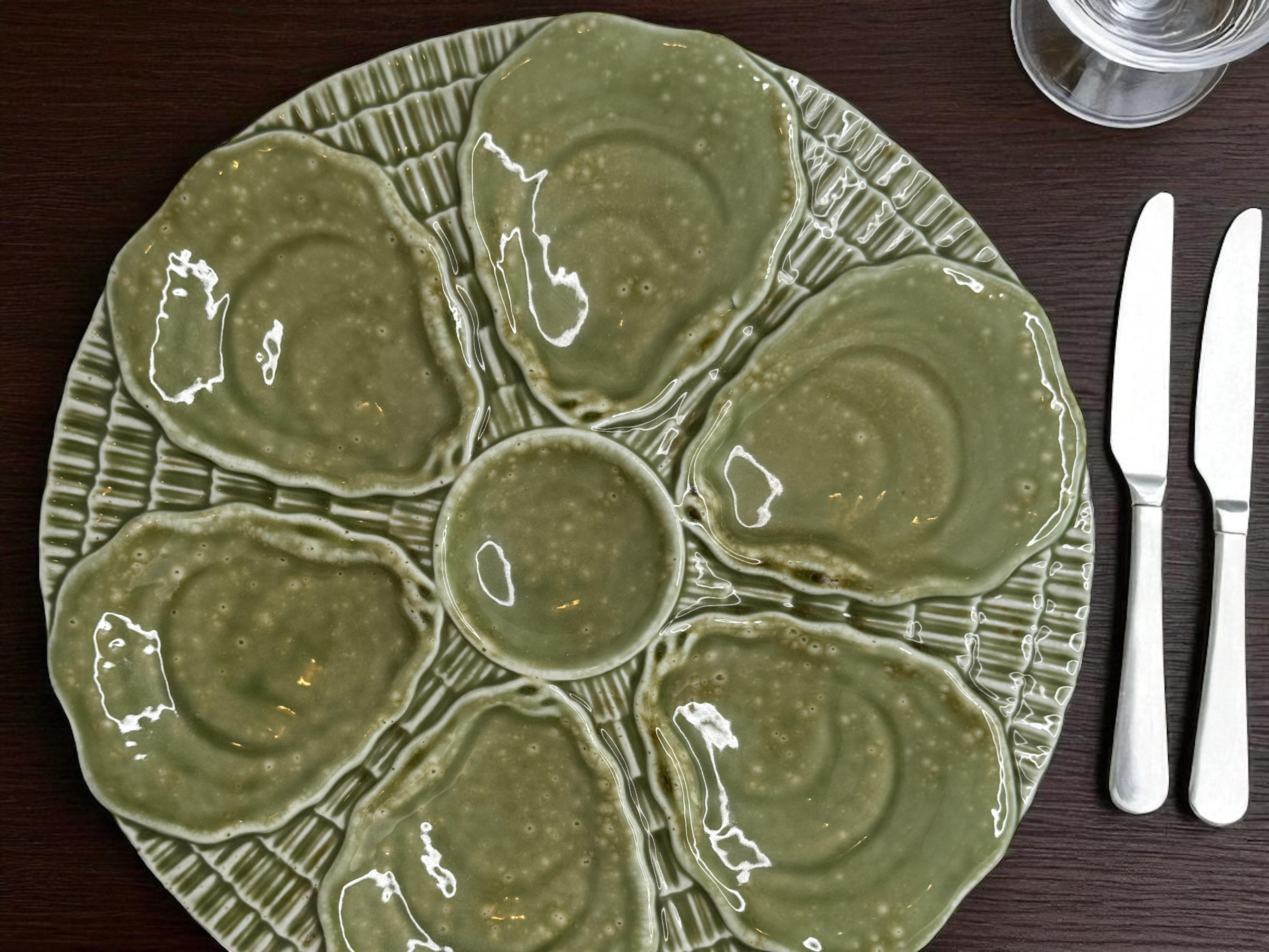 Satz von drei Austerntellern aus Porzellan der Jahrhundertmitte Bauscher, Deutschland (Keramik) im Angebot