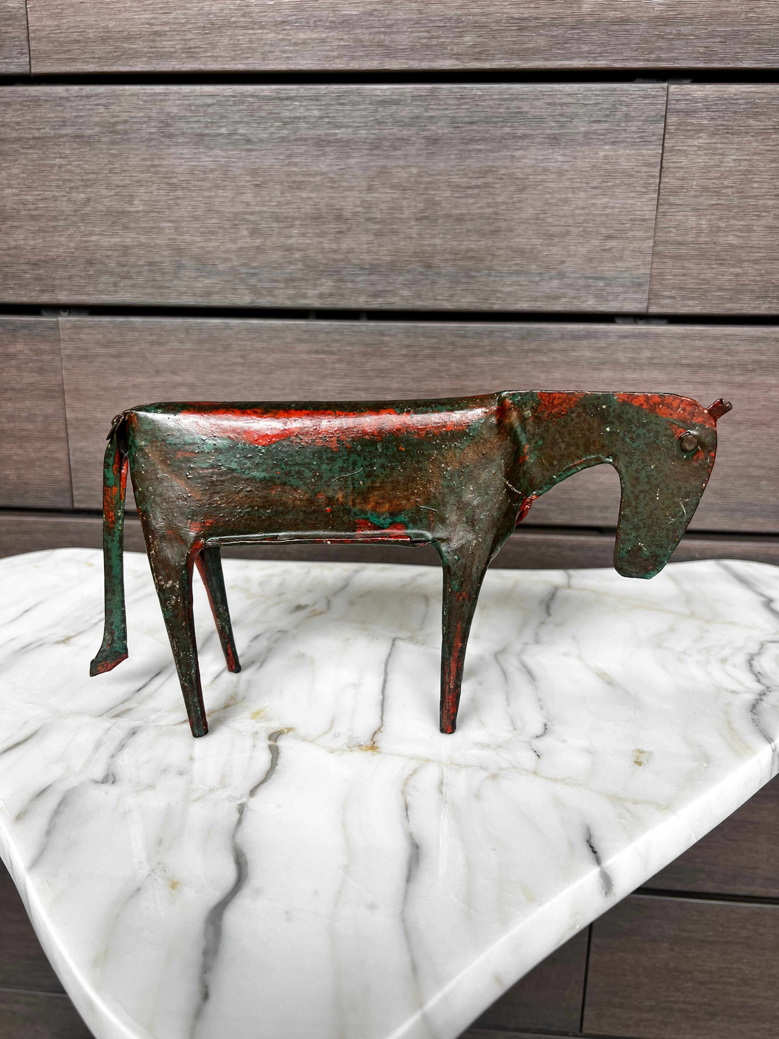 Set di tre sculture in acciaio della modernità di metà secolo in vendita 5