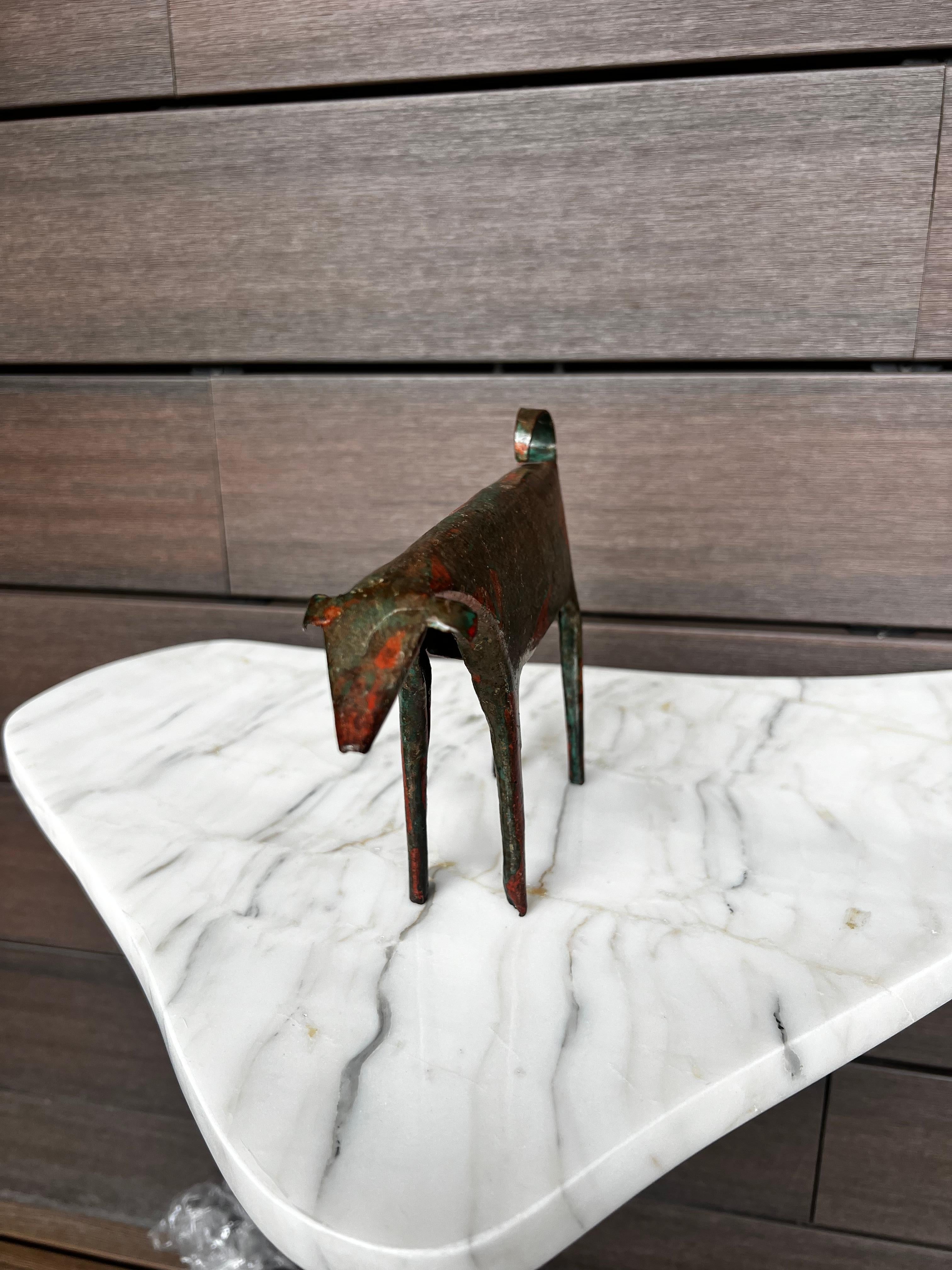 Metà XX secolo Set di tre sculture in acciaio della modernità di metà secolo in vendita