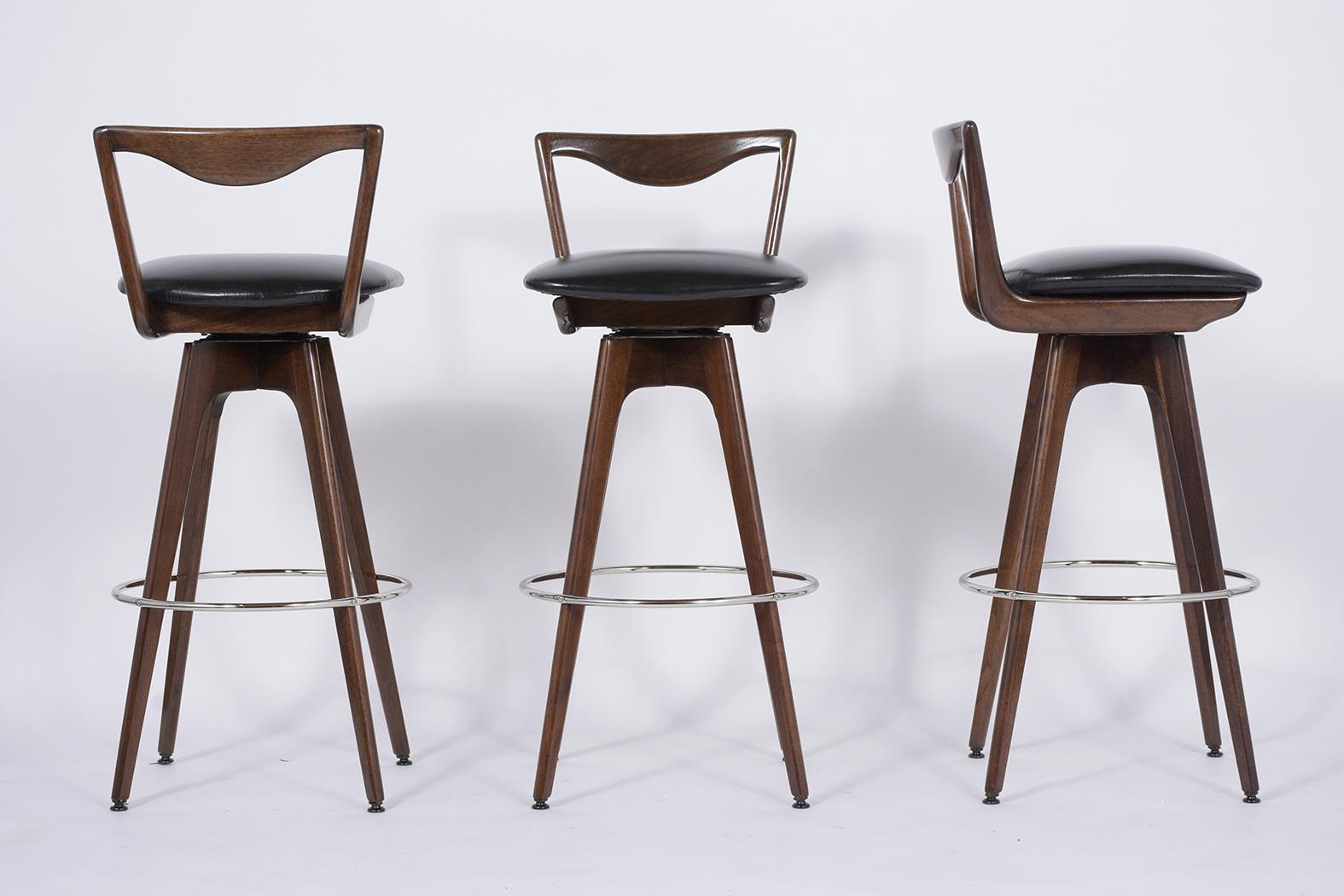 mid century modern swivel bar stools
