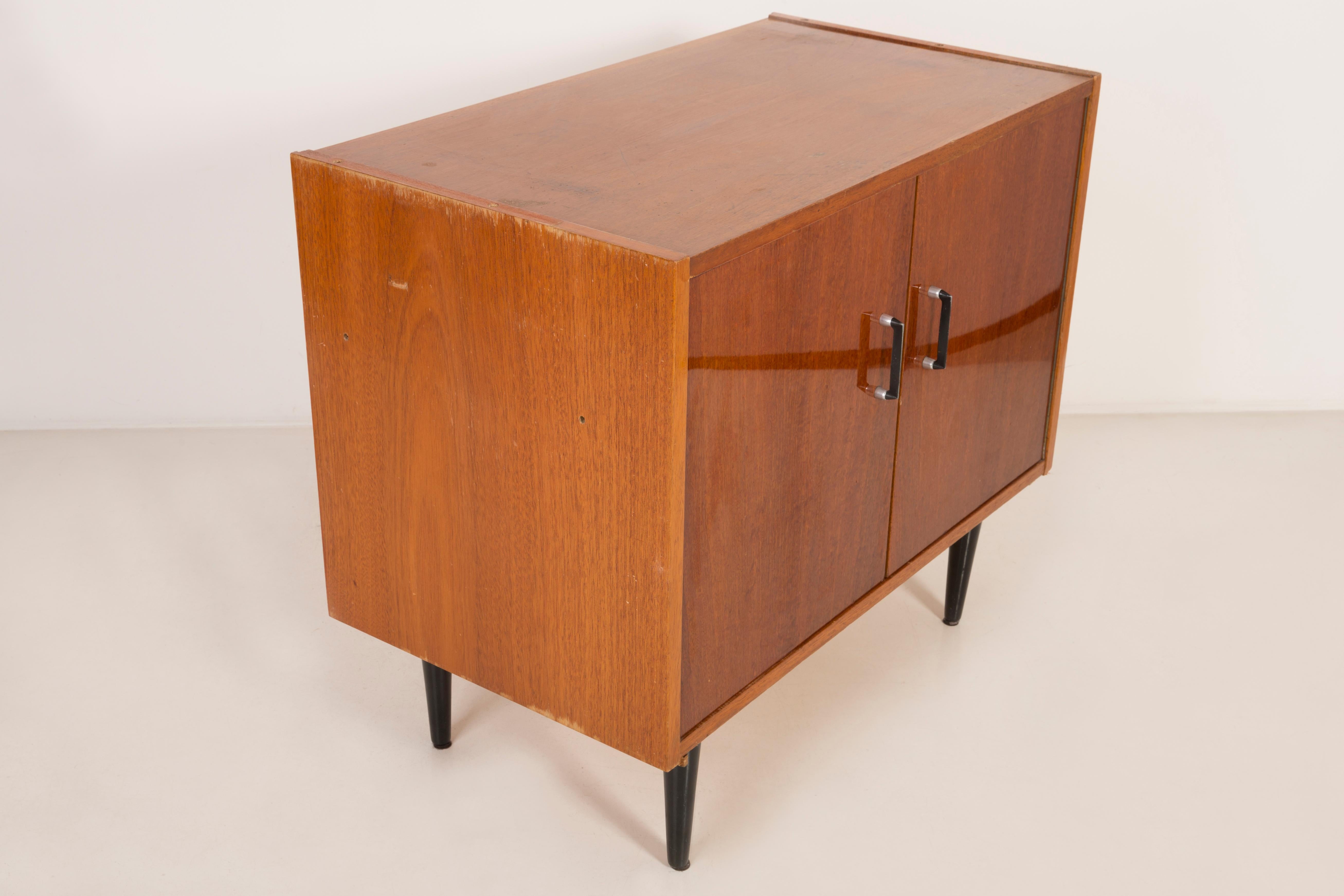 Set of Three Mid-Century Modern Vintage Sideboards, Wood, Poland, 1960s For Sale 11