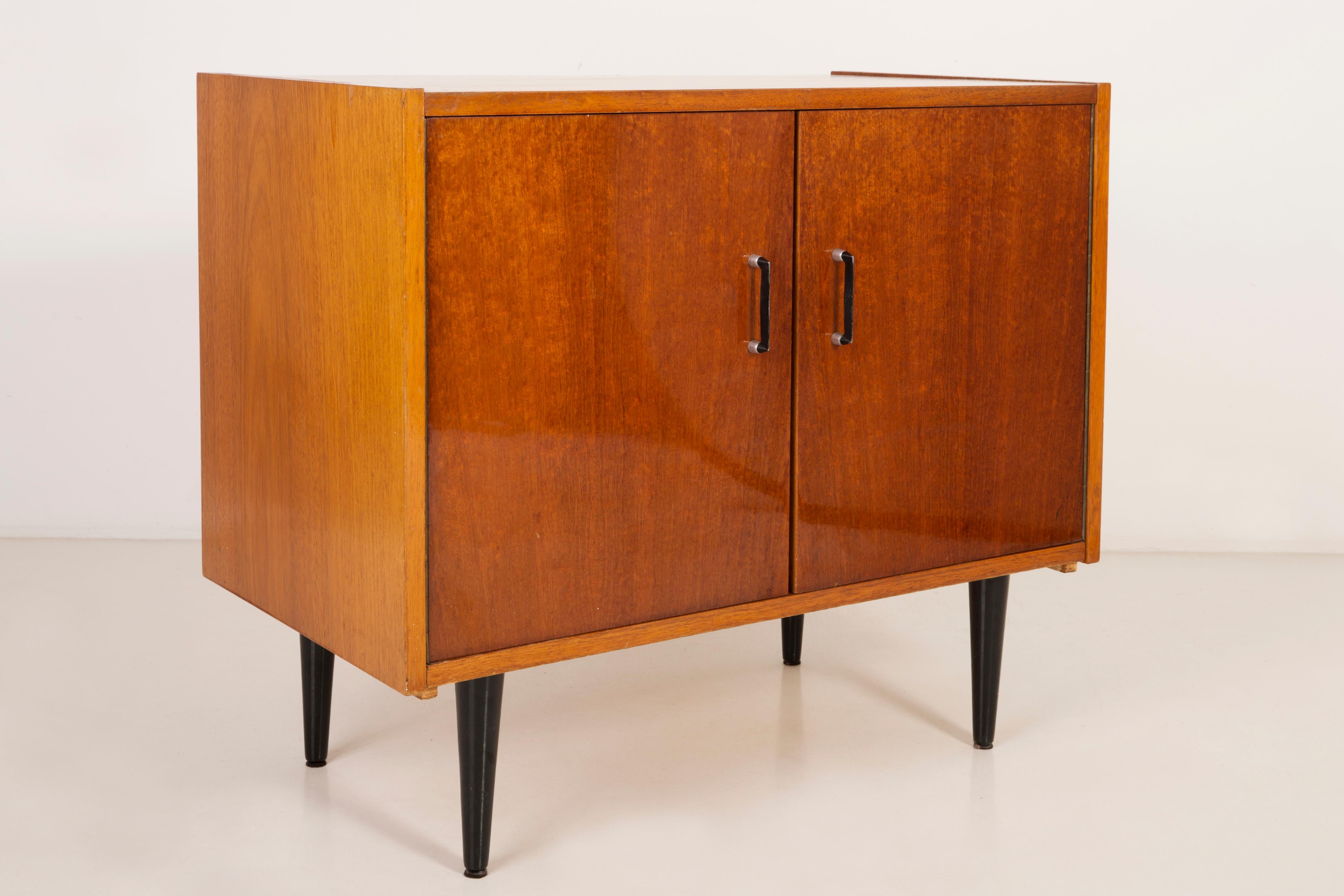 Set of Three Mid-Century Modern Vintage Sideboards, Wood, Poland, 1960s For Sale 2