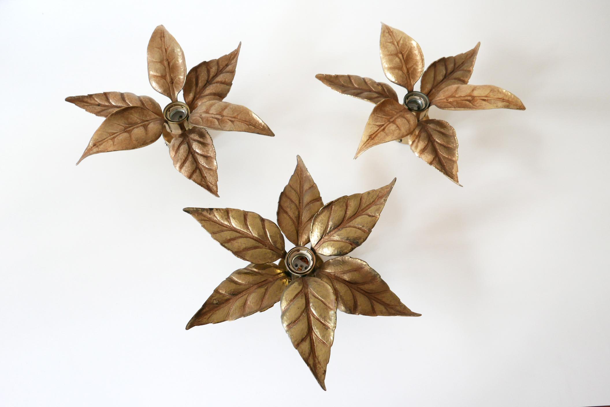 Late 20th Century Set of Three Mid-Century Modern Wall Lamps or Sconces by Willy Daro for Massive For Sale