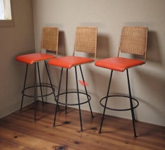 Set of Three Mid Century Swivel Bar Stools by Tropi- Cal