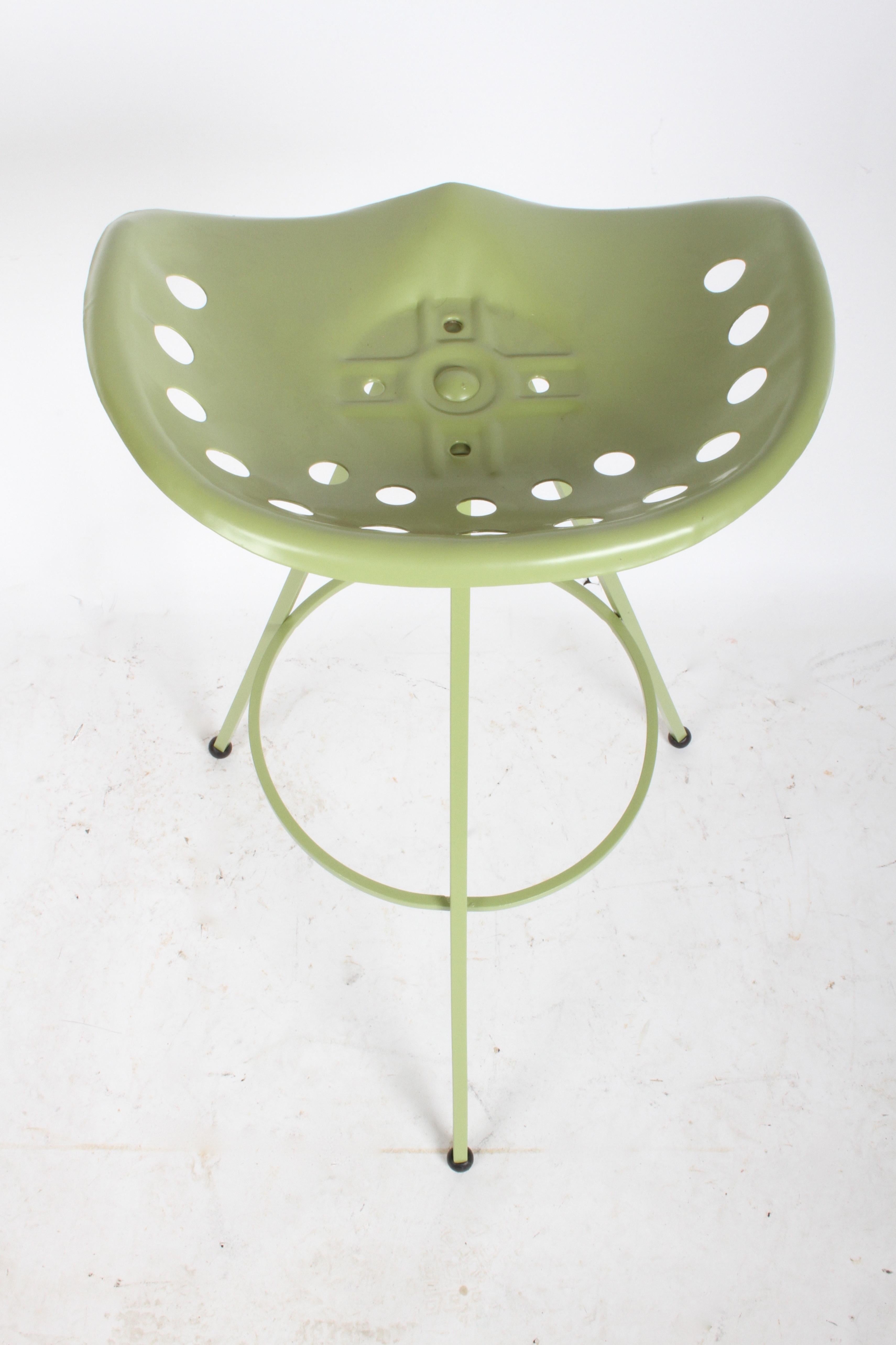 Set of Three Midcentury Tractor Seat Bar Stools, Restored  For Sale 3