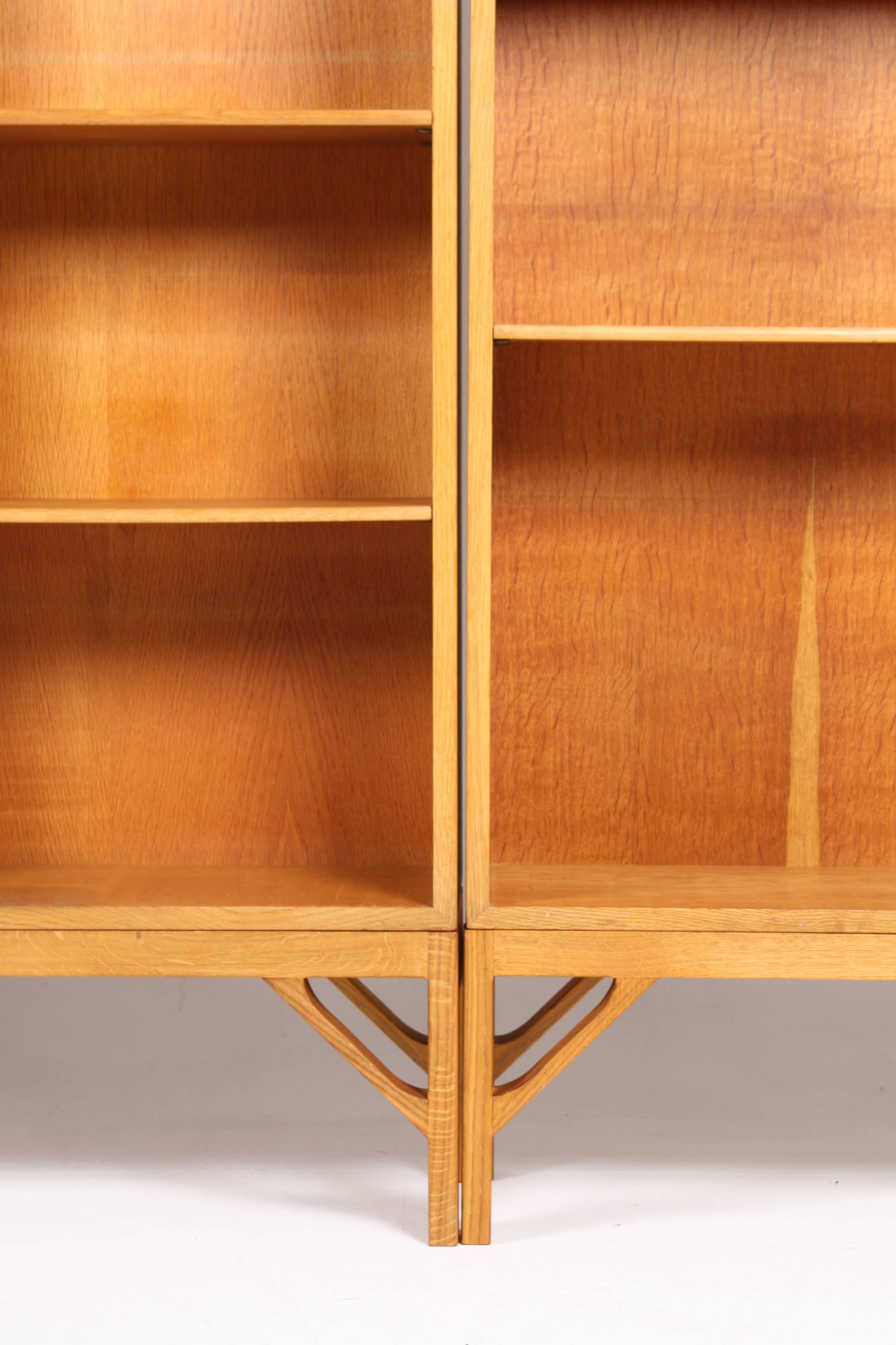 Danish Set of Three Midcentury Bookcases in Oak by Børge Mogensen, Made in Denmark