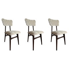 Set of Three Midcentury Butterfly Chairs, in Beige Velvet, Europe, 1960s