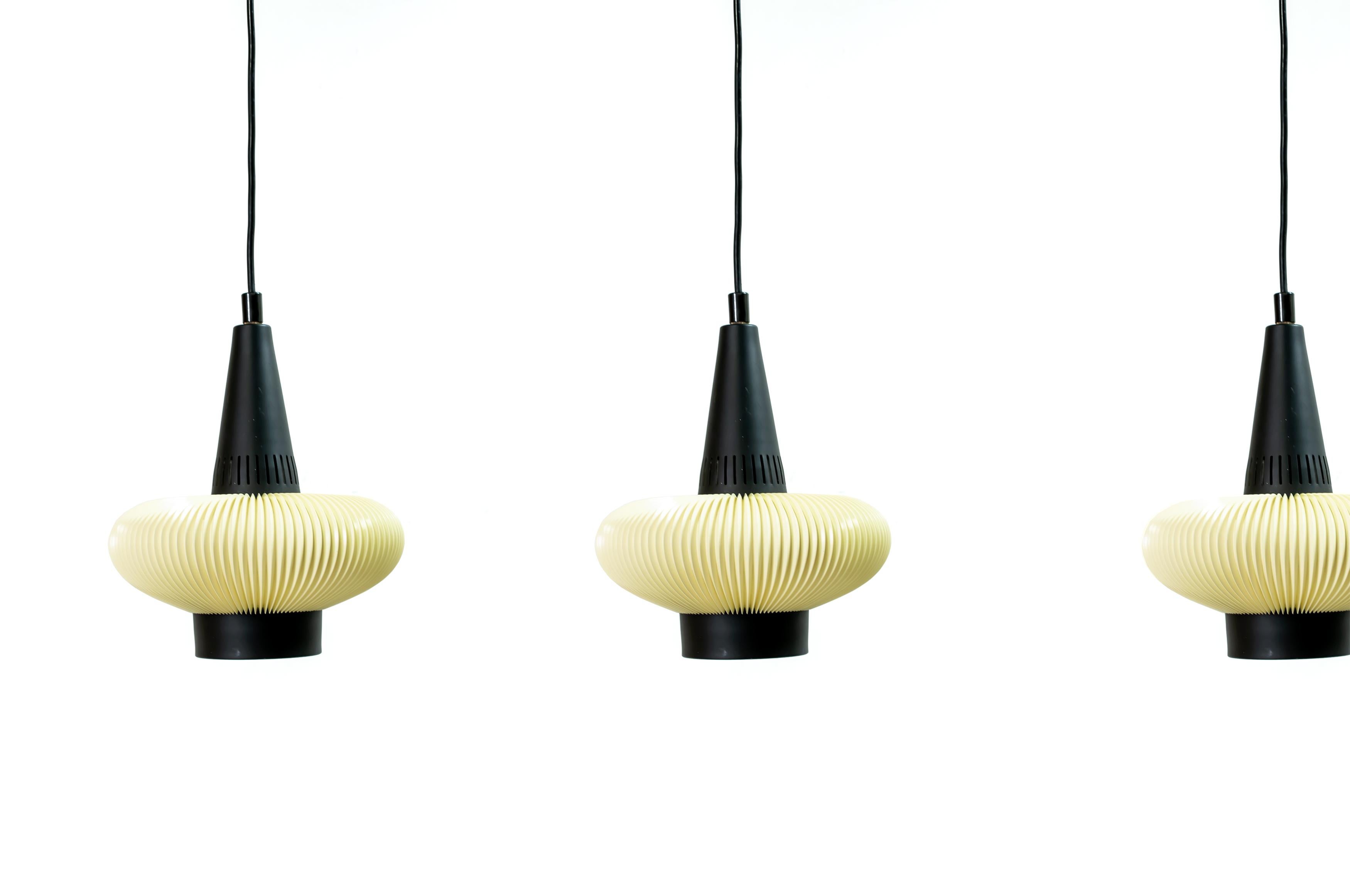 Mid-Century Modern Set of Three Midcentury Ceiling Lights by TR & Co, Norway, 1960s