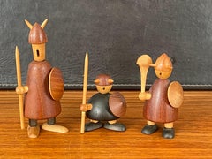 Set von drei dänischen Viking-Figuren aus der Mitte des Jahrhunderts von Jacob Jensen