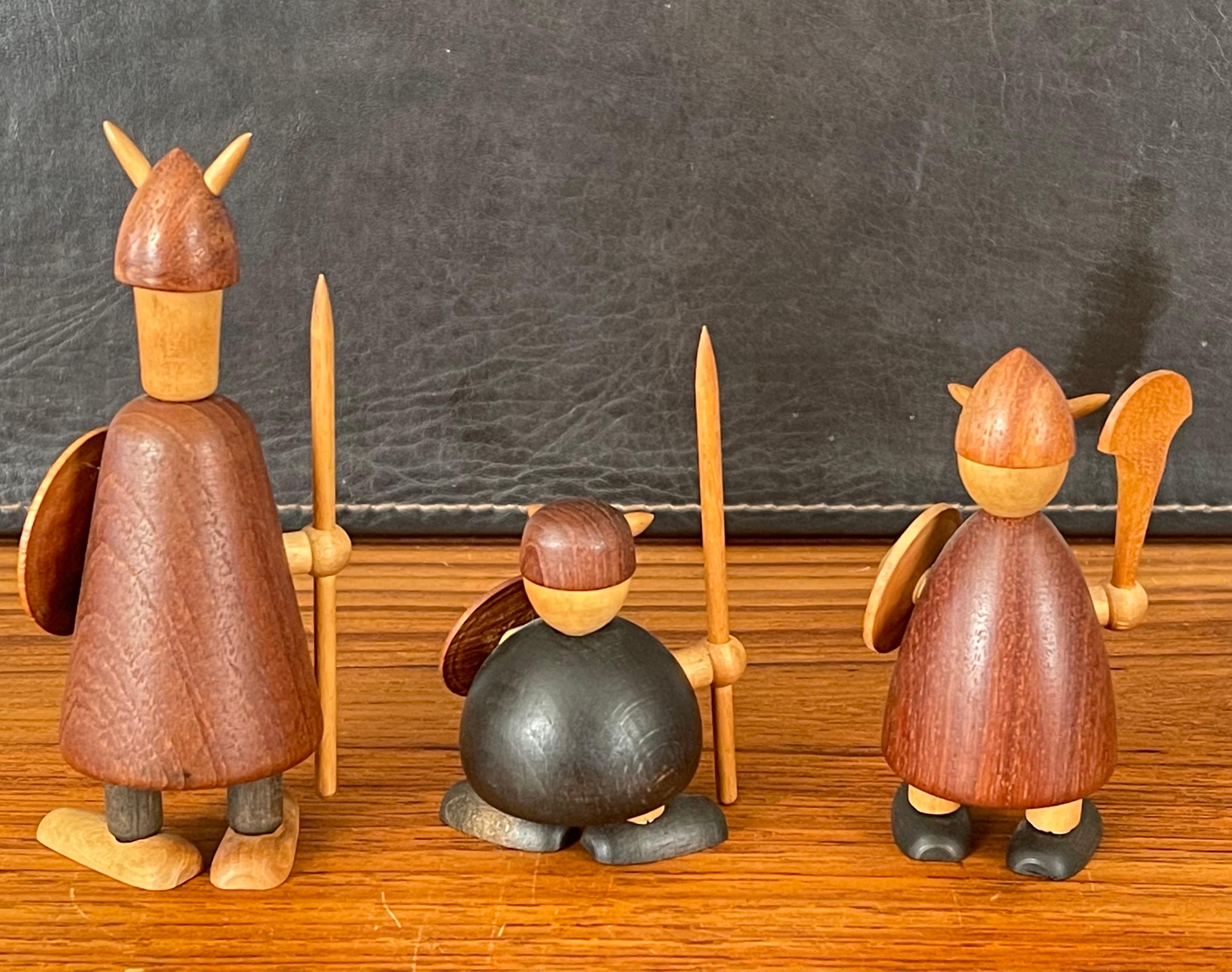 Scandinavian Modern Set of Three Midcentury Danish Vikings Figures by Jacob Jensen For Sale