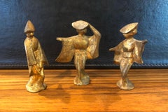 Set of Three Midcentury Japanese Geisha Figurines