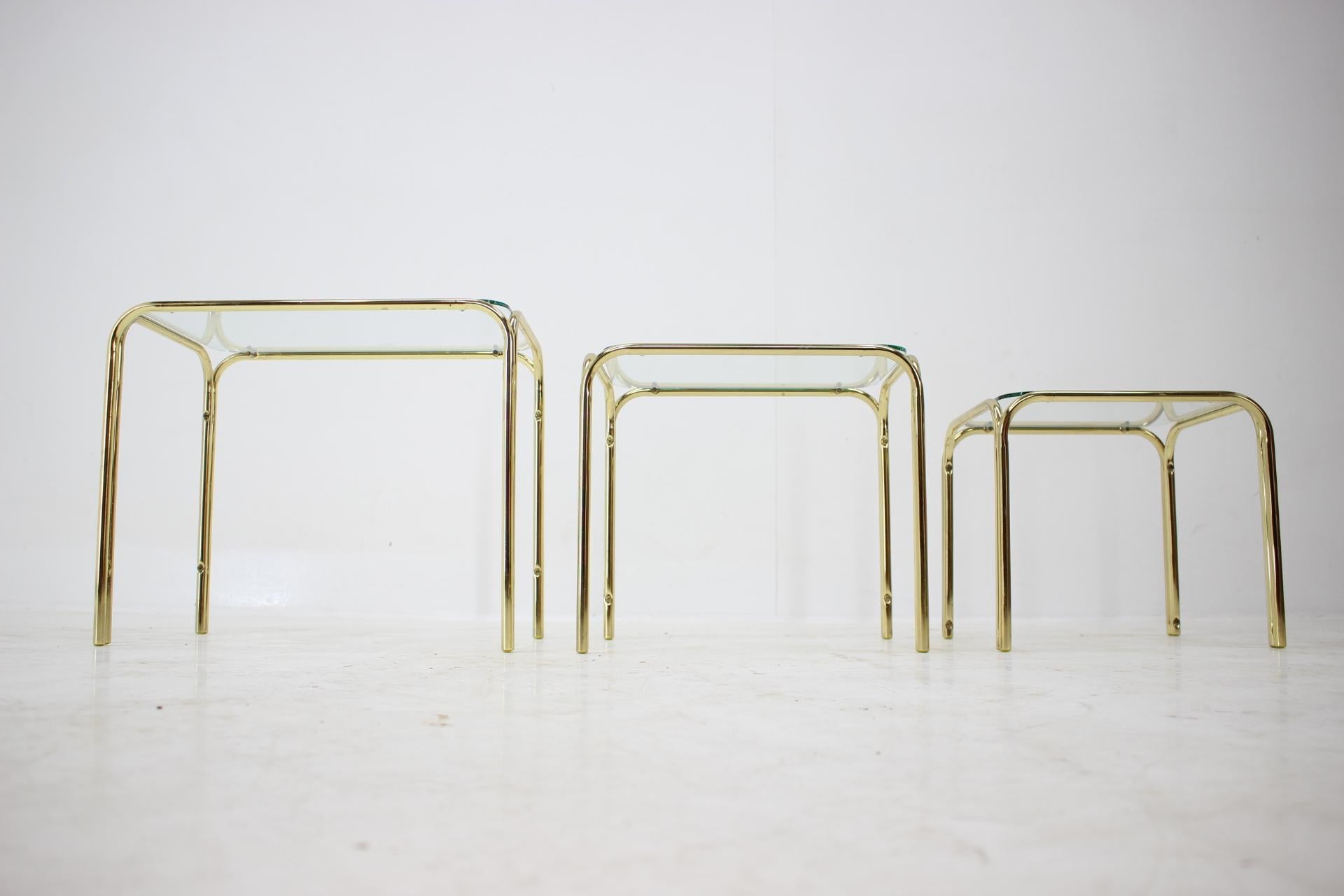 Set of Three Midcentury Nesting Tables / Around 1980s In Good Condition For Sale In Praha, CZ