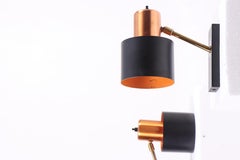 Satz von drei Midcentury Wall Lights von Jo Hammerborg, hergestellt in Dänemark