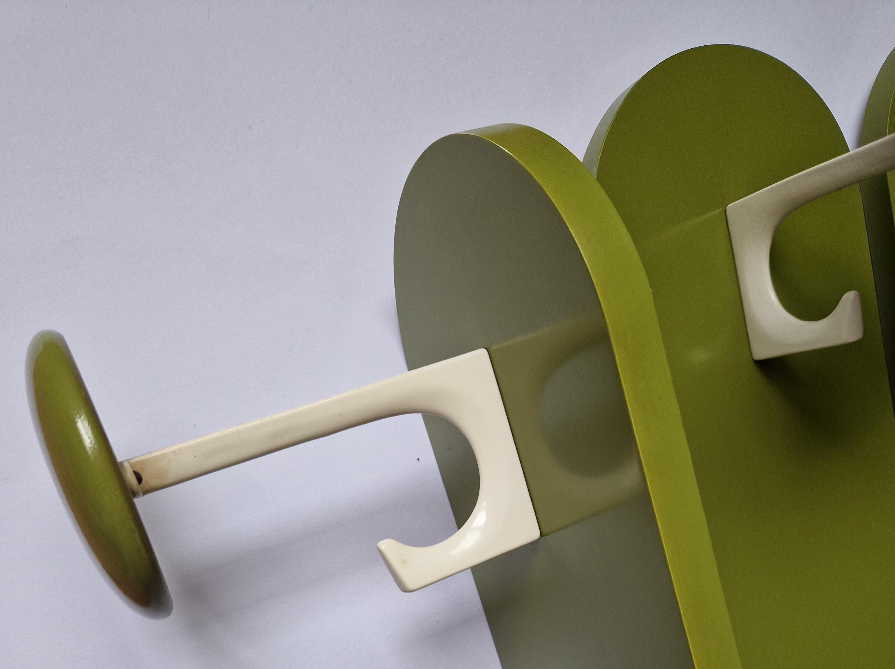 Lacquered Set of Three Midcentury Wall Racks or Coat Hooks Schönbuch, Germany, 1970s For Sale