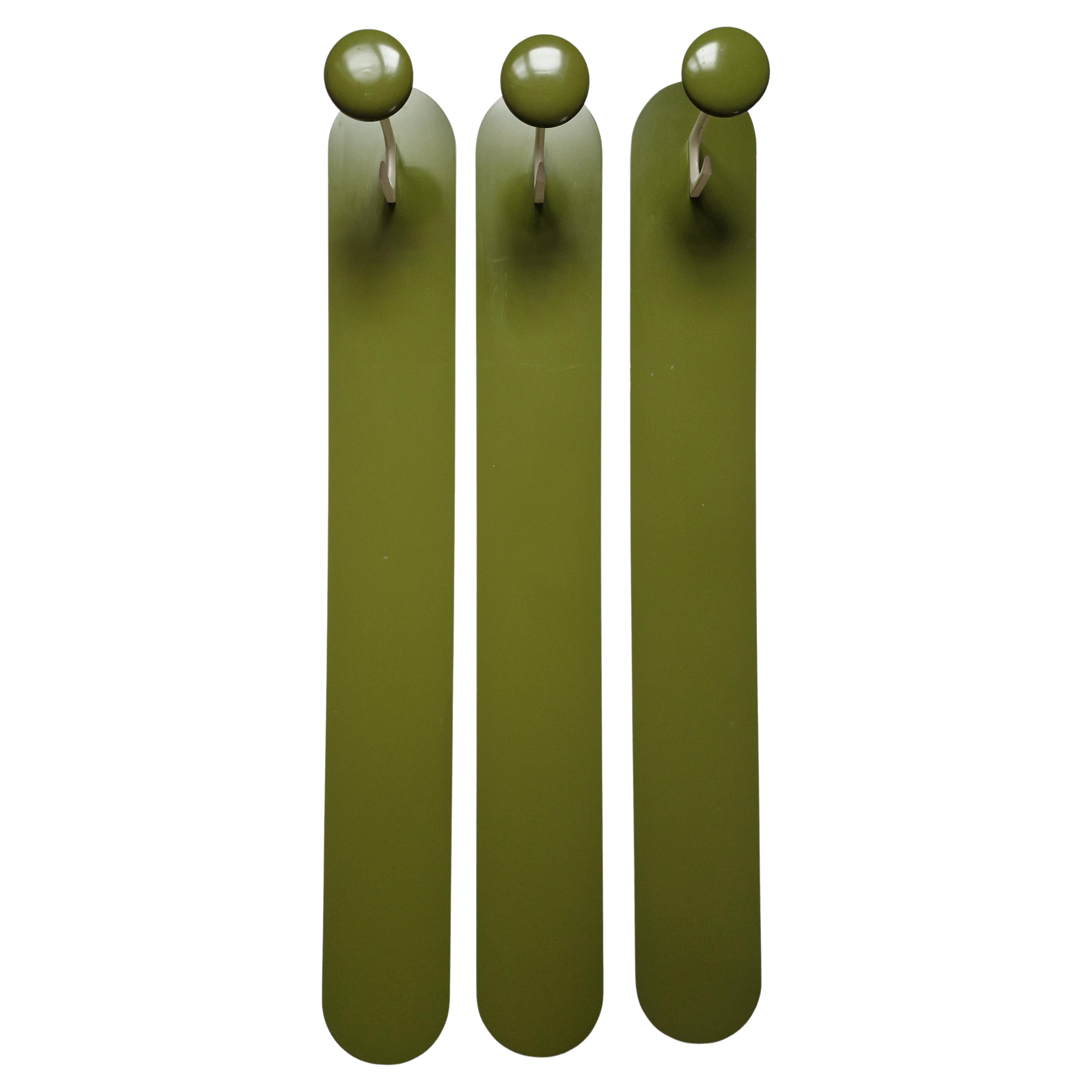 Set of Three Midcentury Wall Racks or Coat Hooks Schönbuch, Germany, 1970s