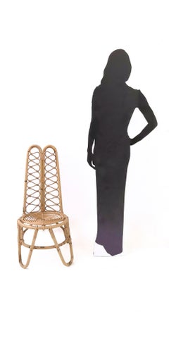 Set of Three Vintage Bamboo Garden Chairs, Italy