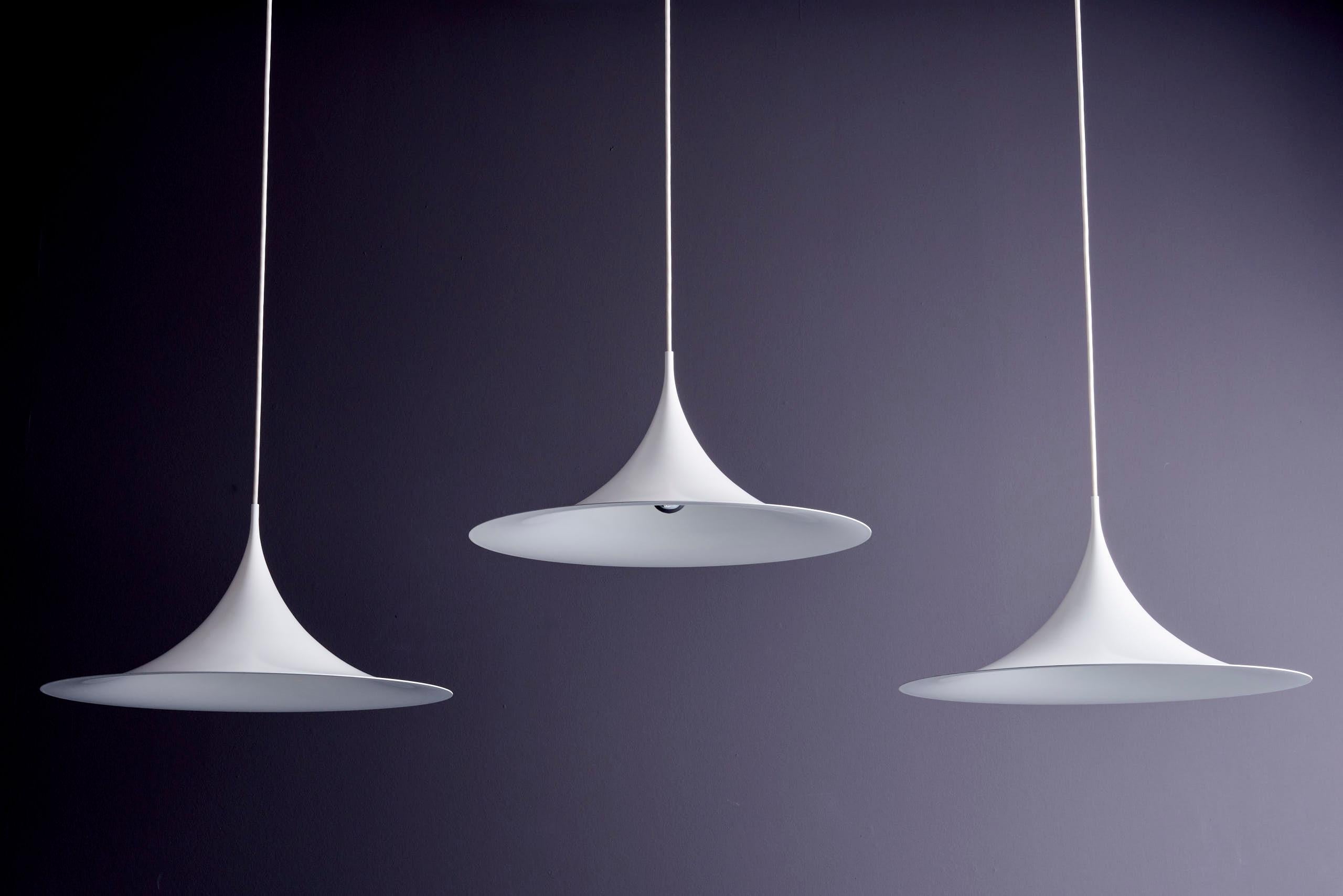 Aluminum Set of Three Midi Semi Pendants for Fog & Mørup For Sale