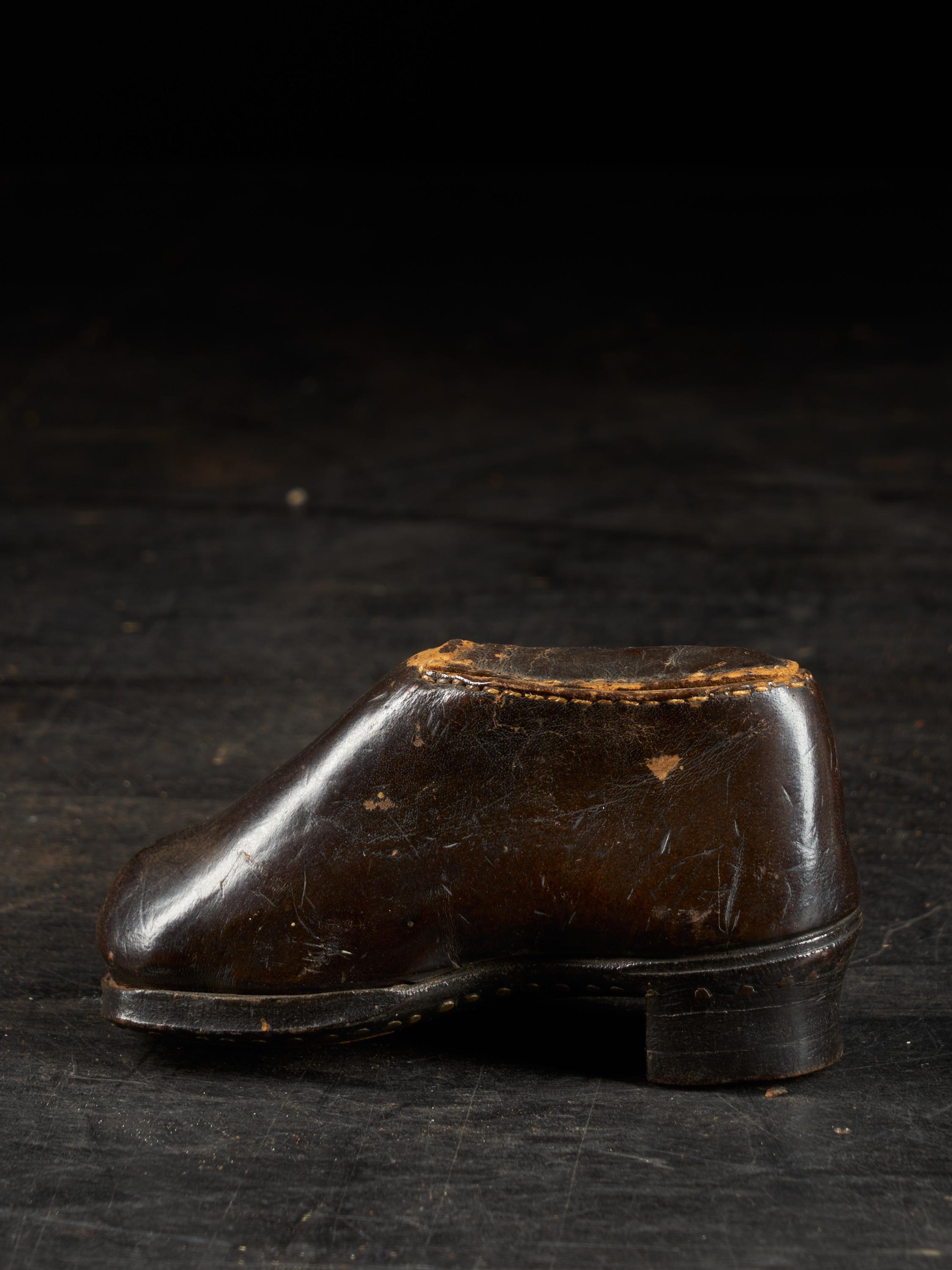 Set of Three Miniature Shoe Models in Leather 4