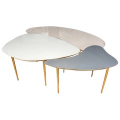 Set of Three Mirror Top Tables