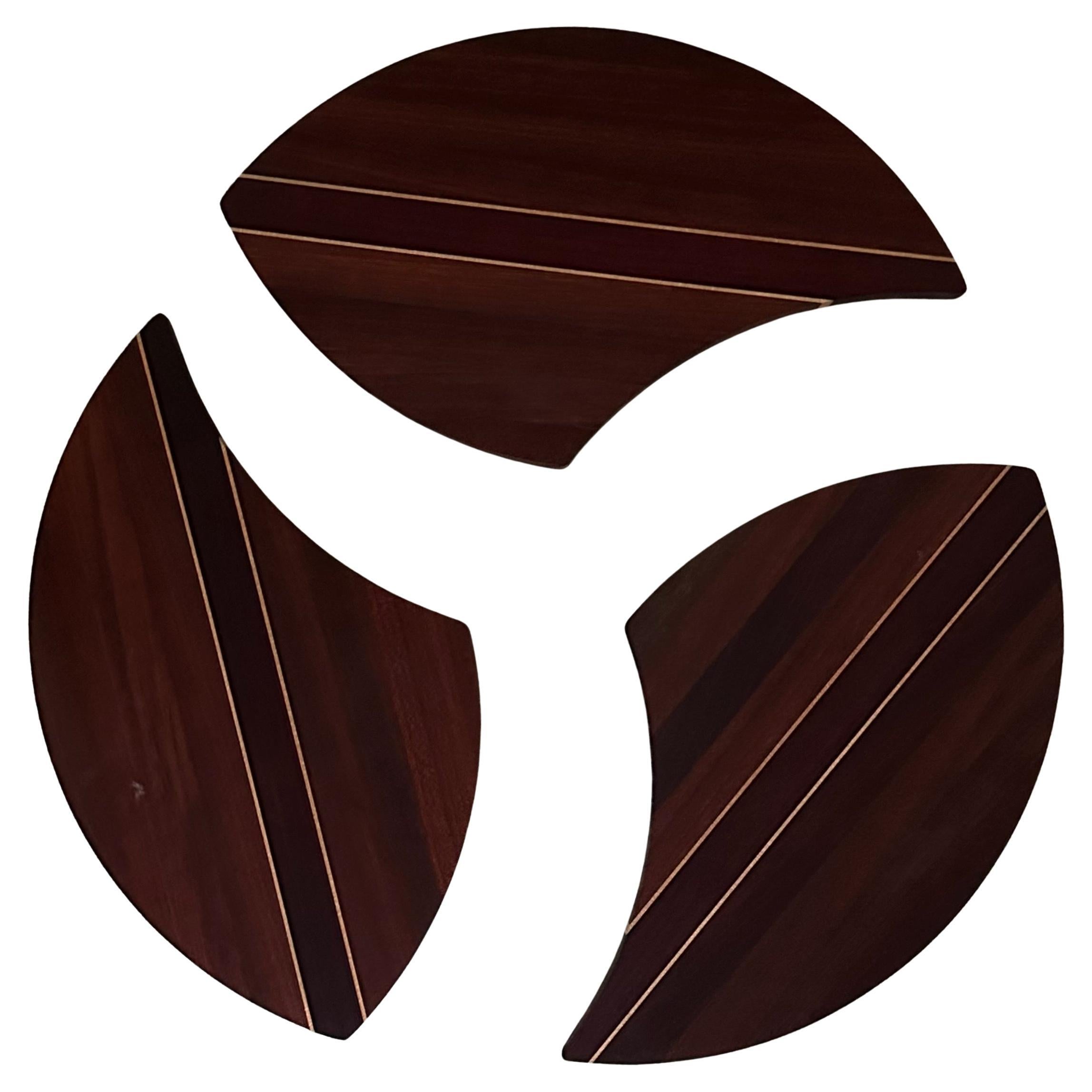 Set de trois trépieds en Mixed Woods par David Levy en vente 12