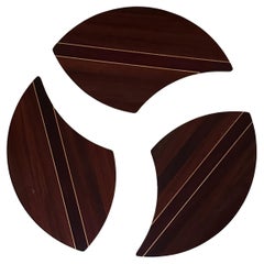 Set di tre sottopiatti in legno misto di David Levy