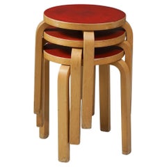 Set of Three Model E60 Stools, Alvar Aalto, Artek, 1950/1960s