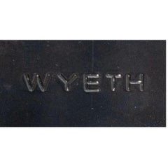 Set of Three Modern Leather Swivel Barstools by Wyeth