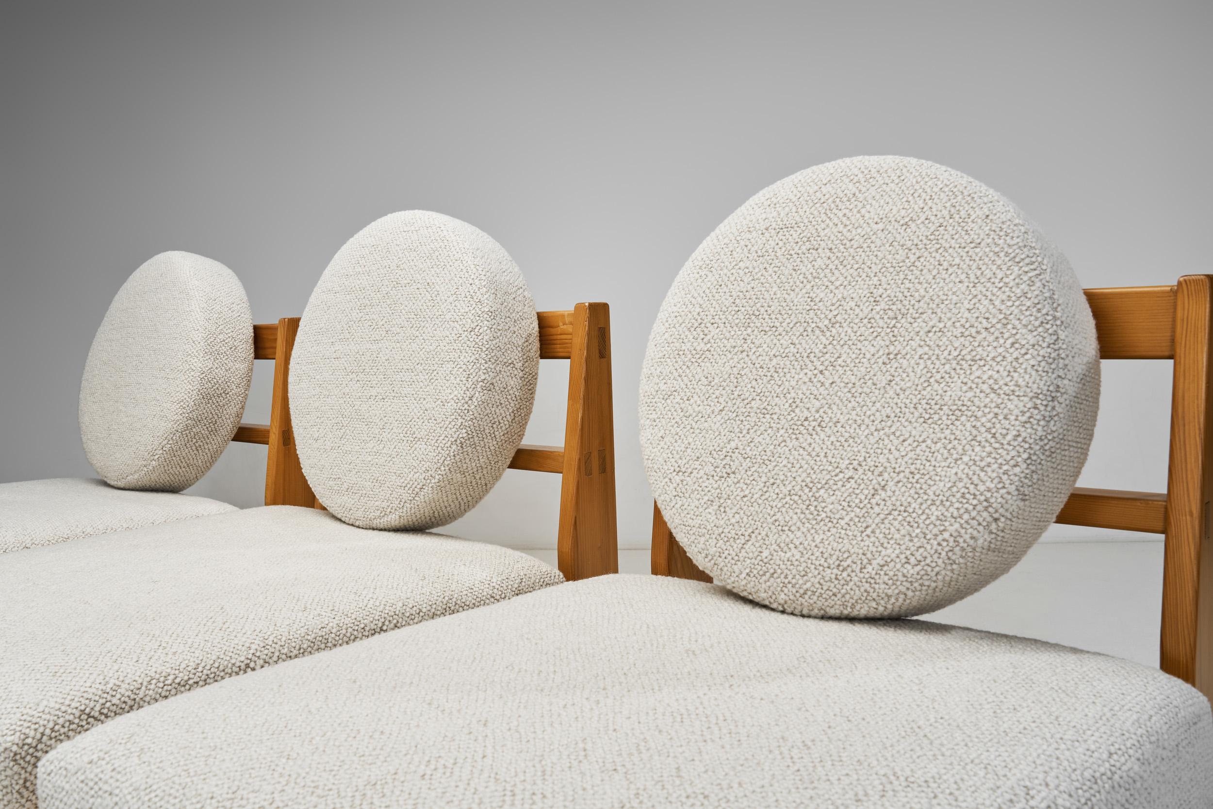 Ensemble de trois chaises longues modernes, Europe, milieu du 20e siècle en vente 4