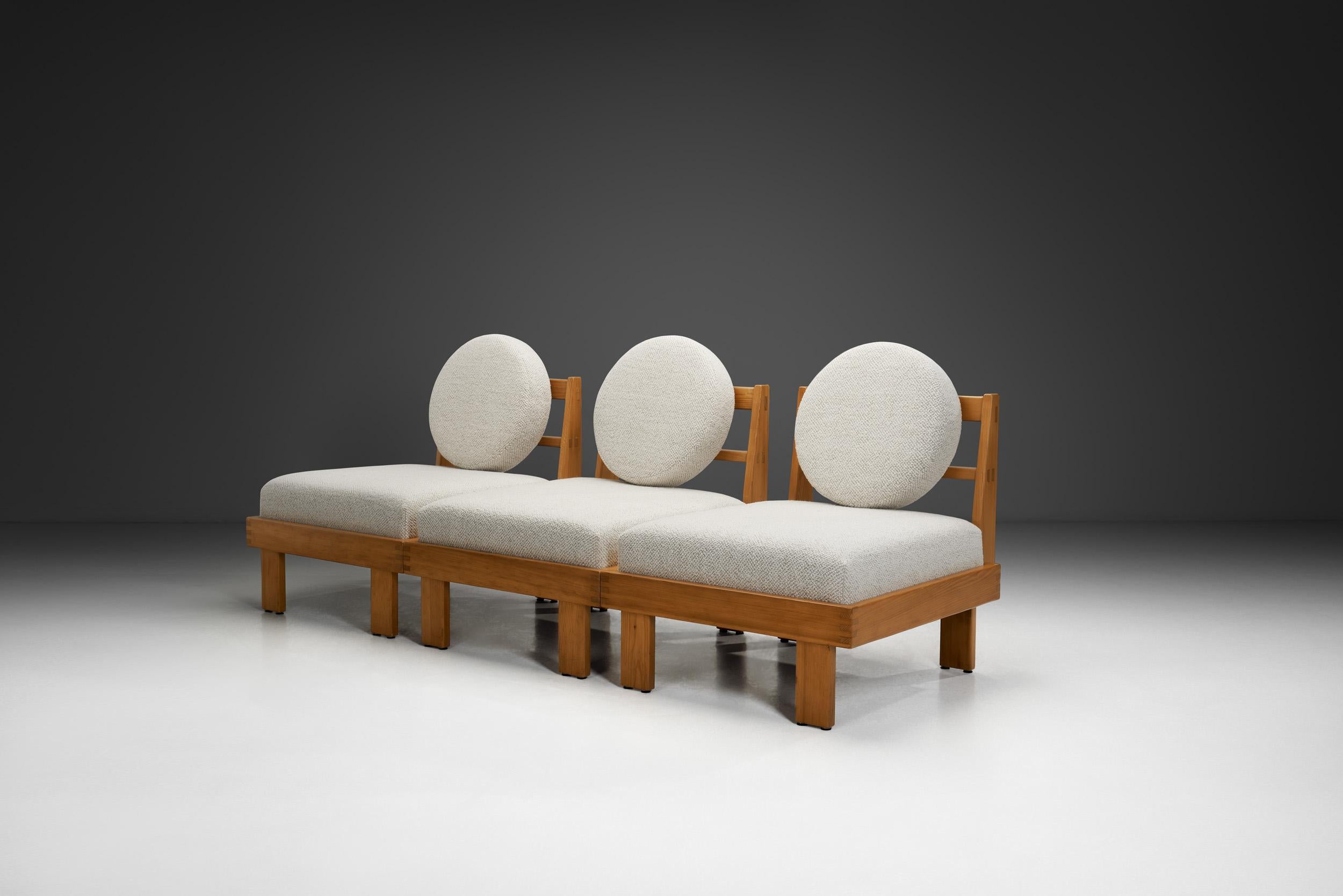 Ensemble de trois chaises longues modernes, Europe, milieu du 20e siècle Bon état - En vente à Utrecht, NL