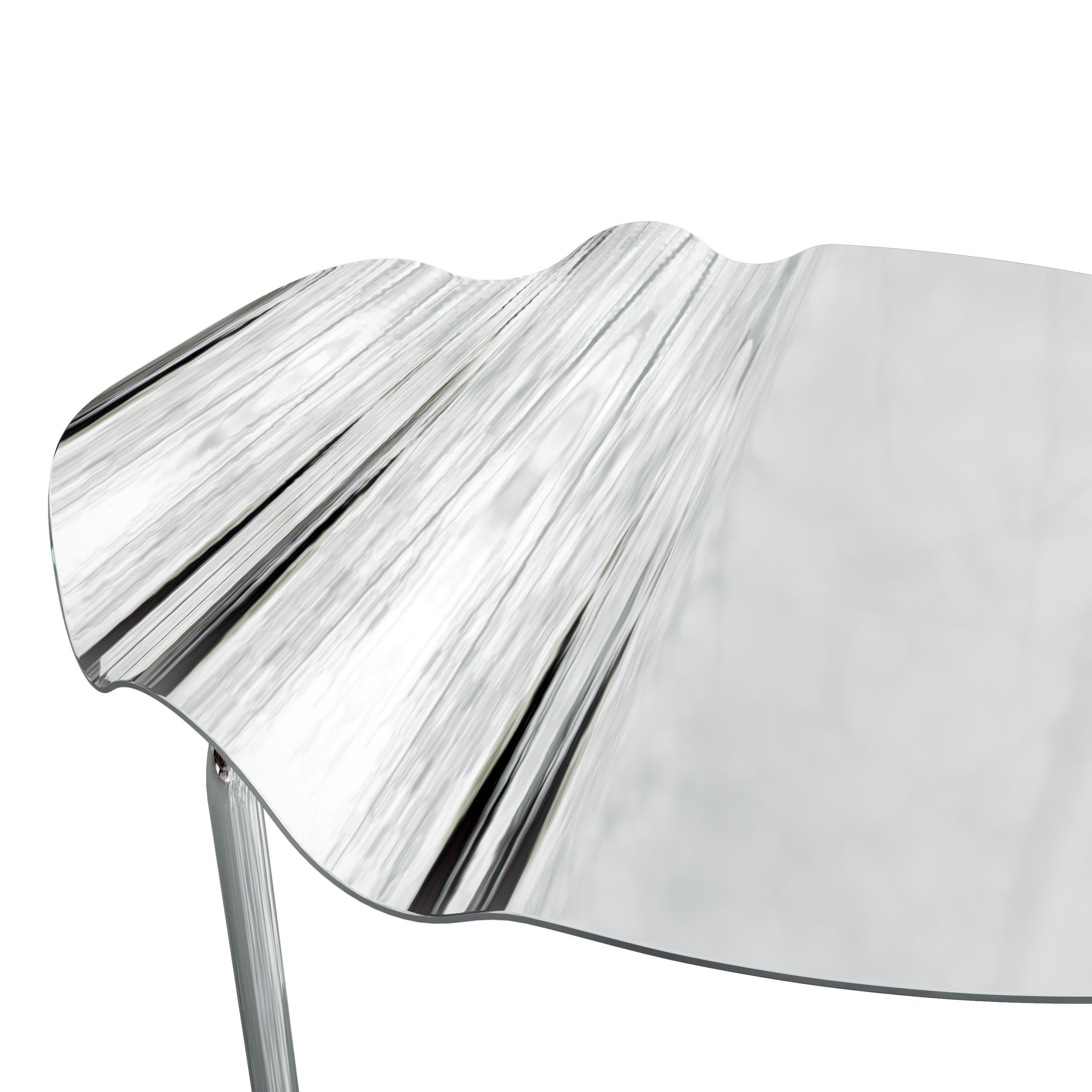 Set of Three Modern Low Tables Mount Made of Stainless Steel by DALI HOME For Sale 8