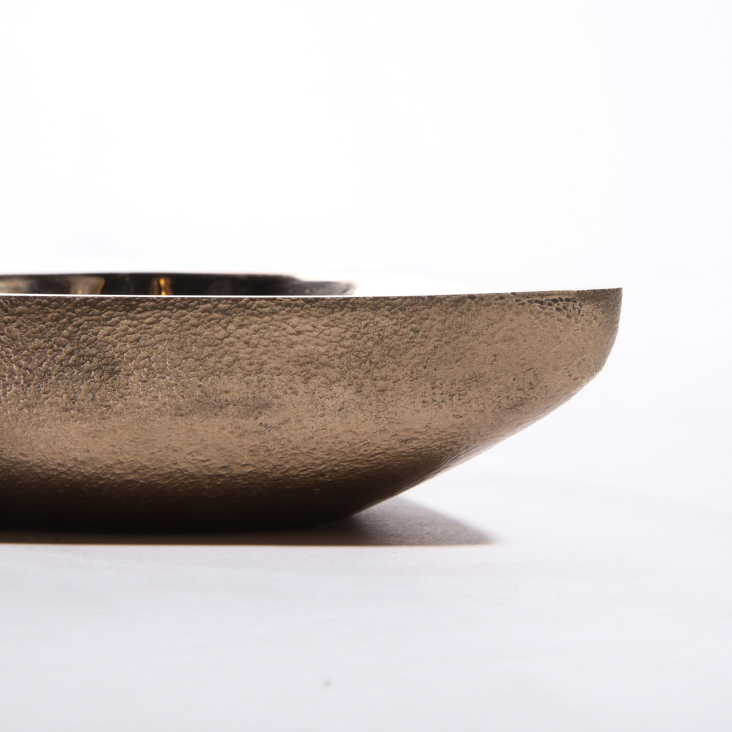 Set of Three Modernist Bronze Teardrop Form Bowls by Steven Haulenbeek 7