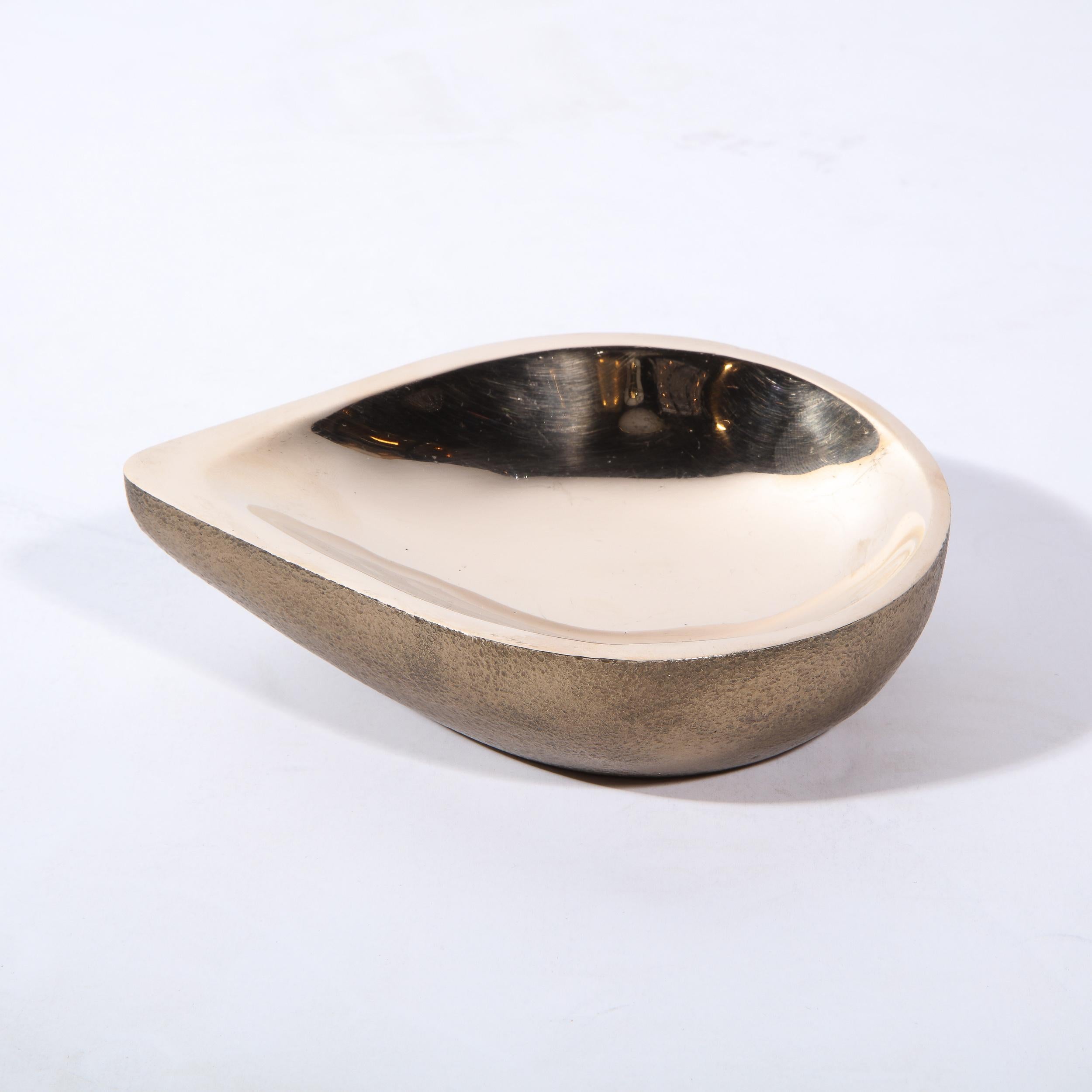 Contemporary Set of Three Modernist Bronze Teardrop Form Bowls by Steven Haulenbeek