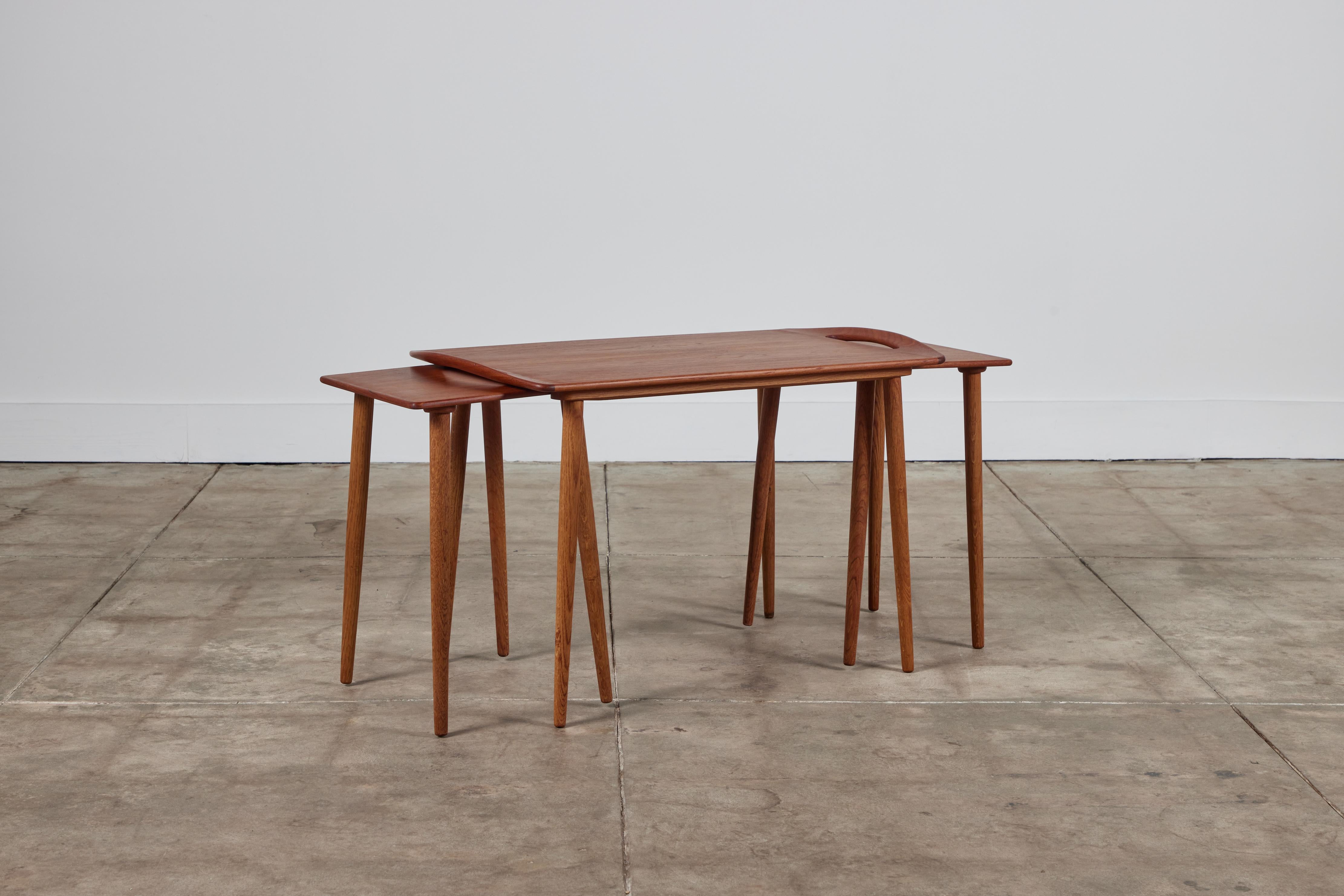 Mid-Century Modern Set of Three Mogens Kold Nesting Tables