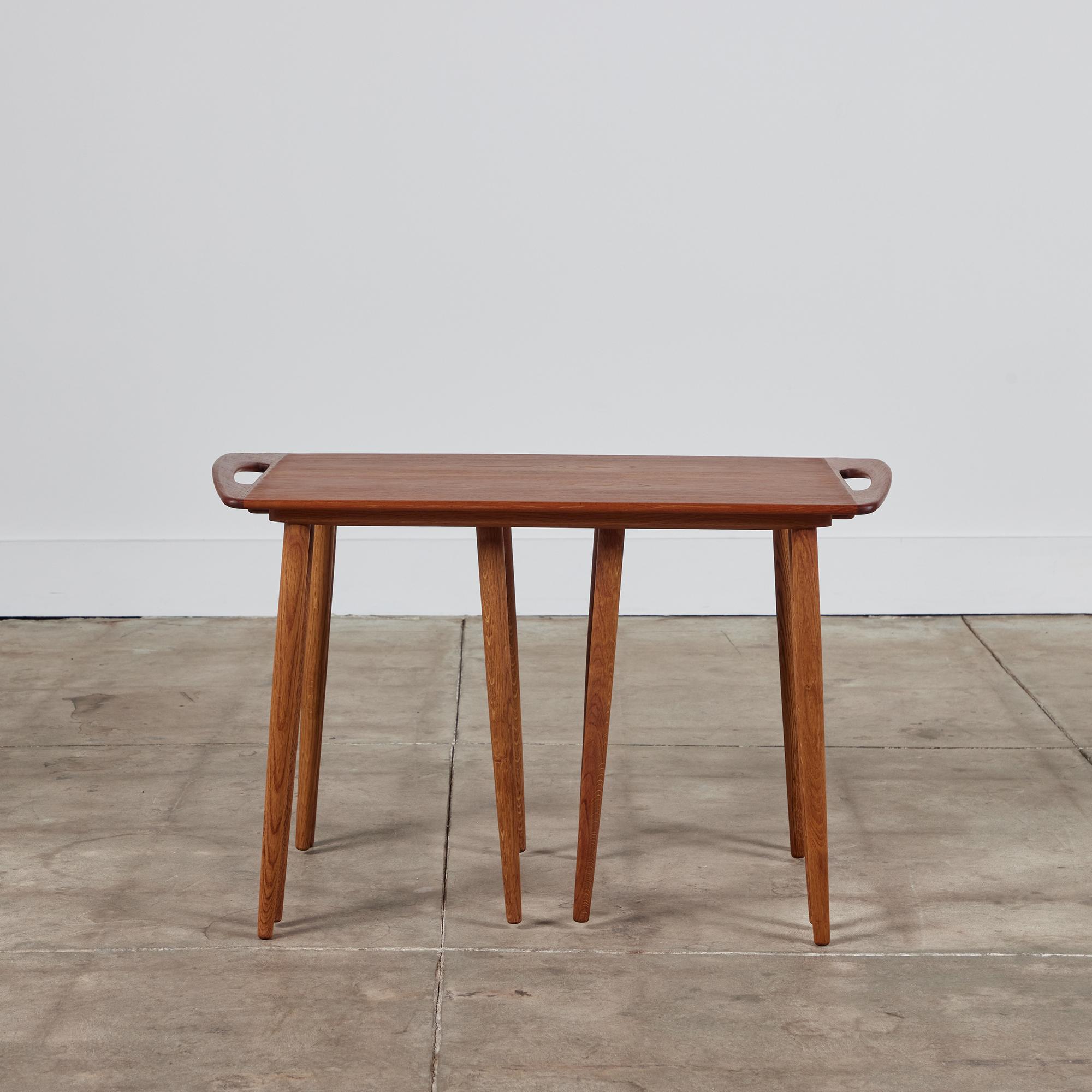 Set of Three Mogens Kold Nesting Tables In Excellent Condition In Los Angeles, CA